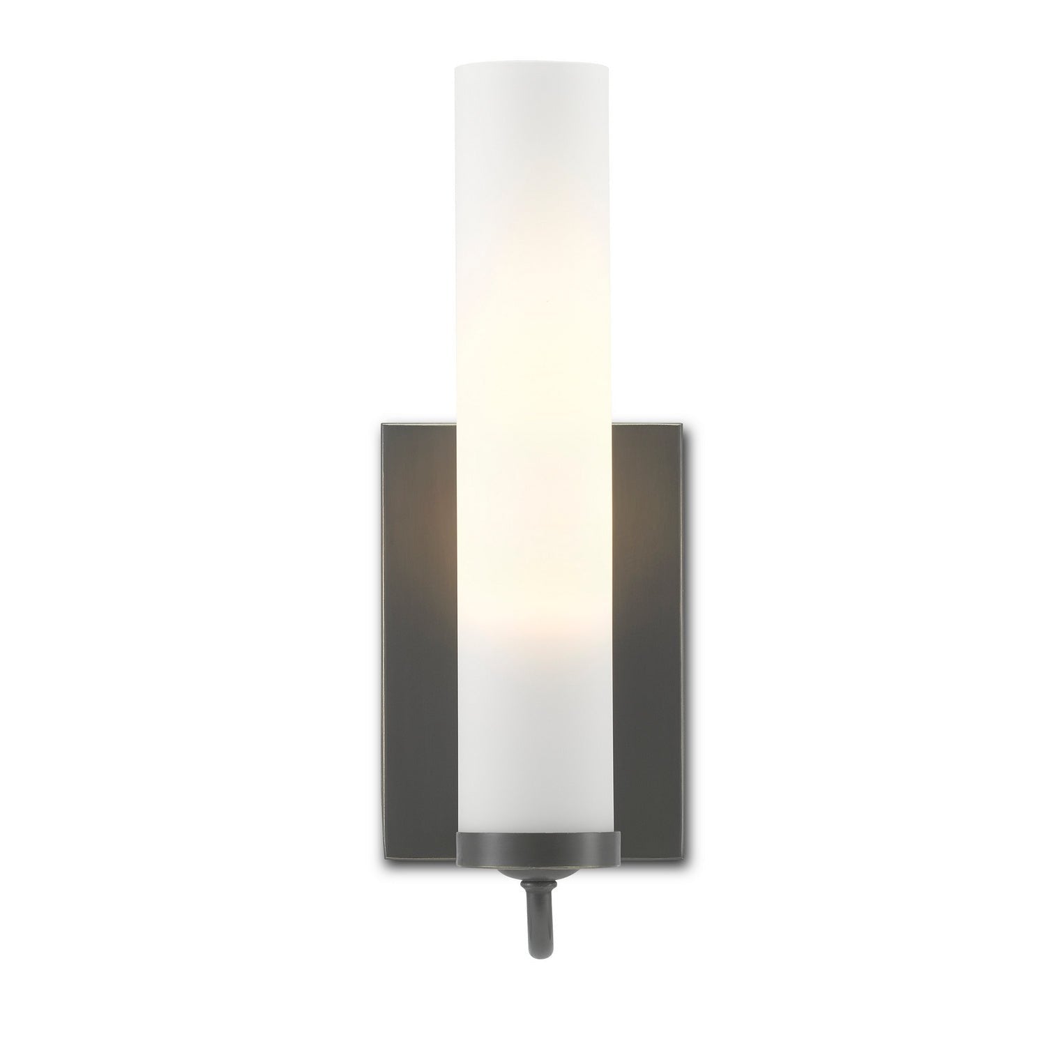 Currey and Company - 5800-0012 - One Light Wall Sconce - Brindisi Collection - Oil Rubbed Bronze/Opaque Glass