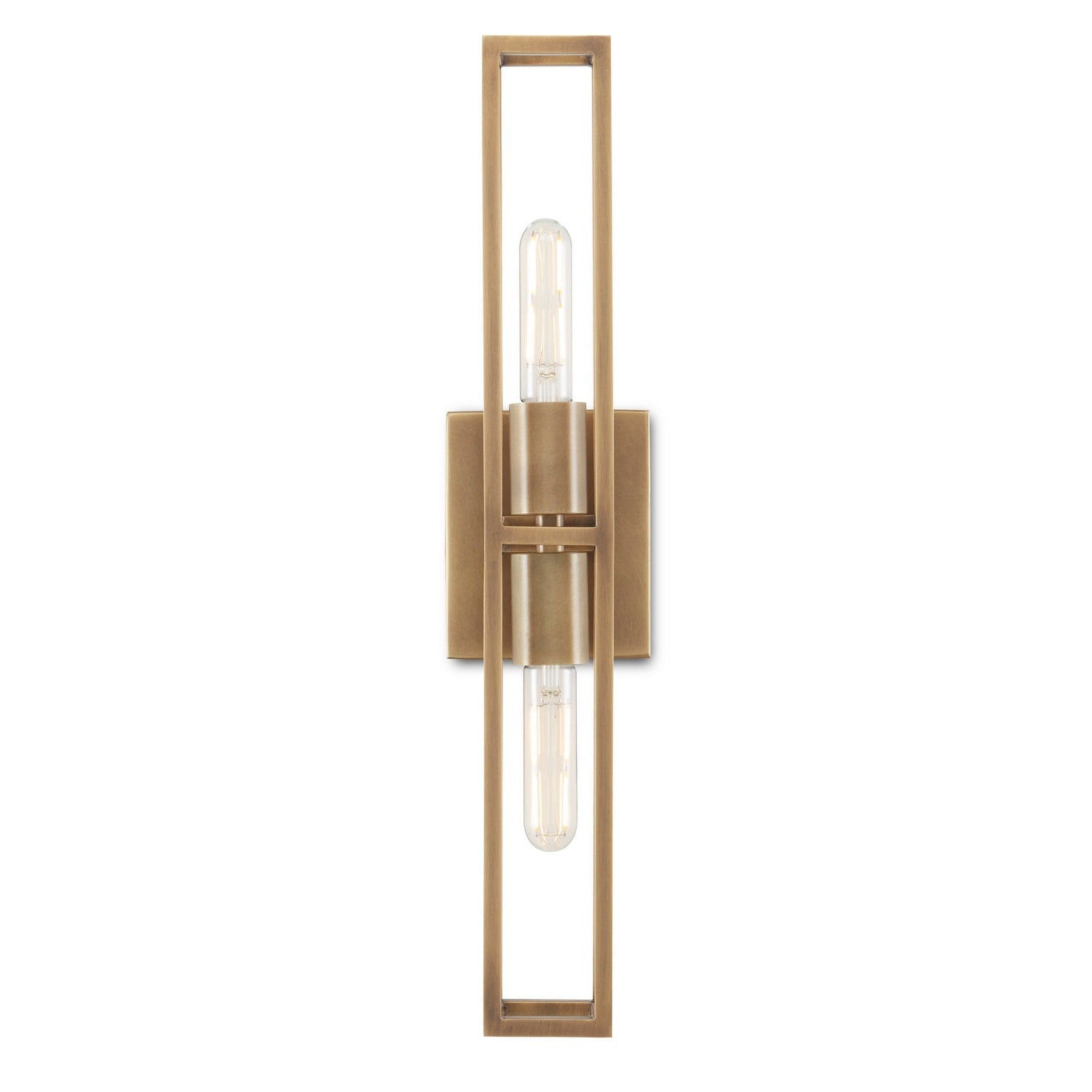 Currey and Company - 5800-0019 - Two Light Wall Sconce - Bergen Collection - Antique Brass