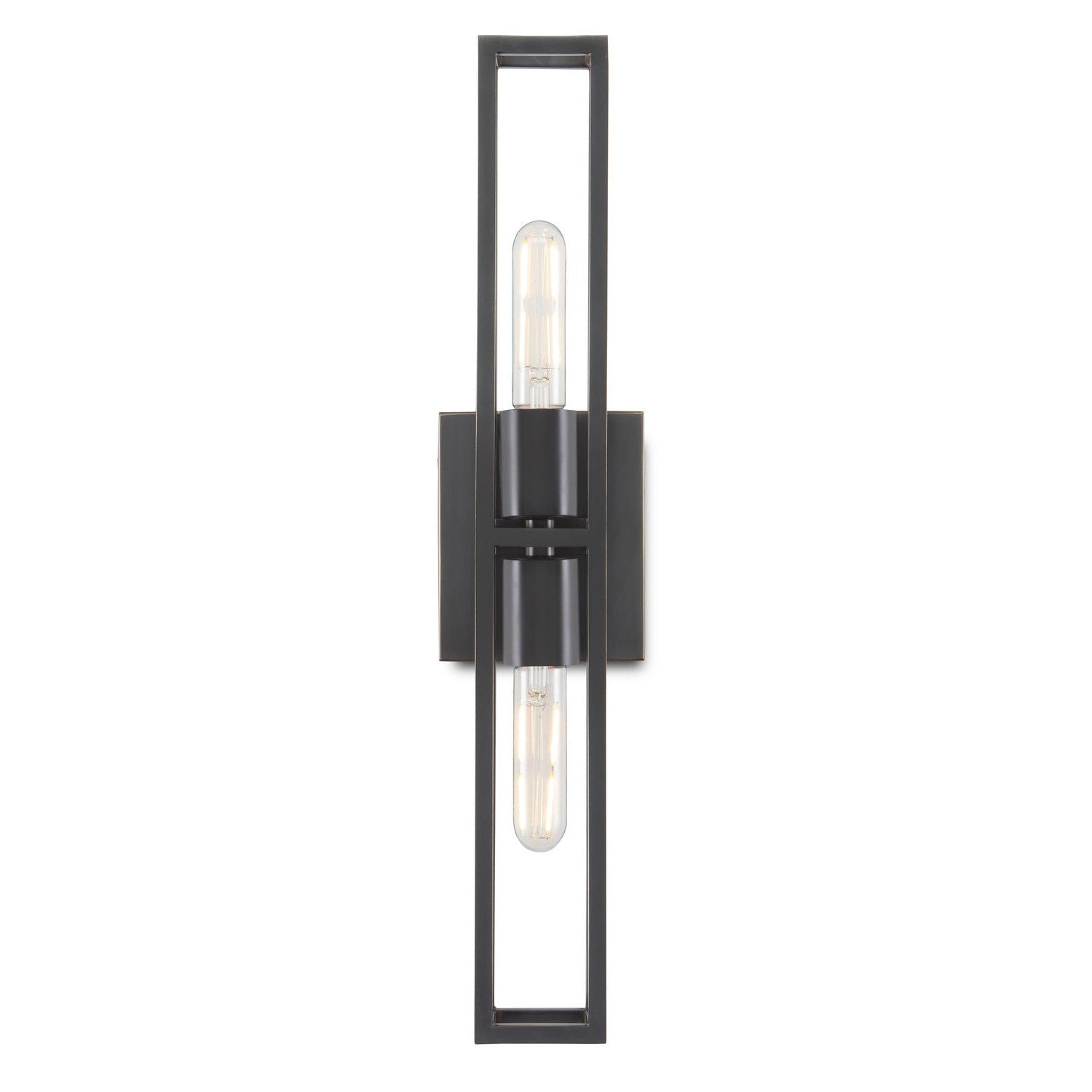 Currey and Company - 5800-0021 - Two Light Wall Sconce - Bergen Collection - Oil Rubbed Bronze