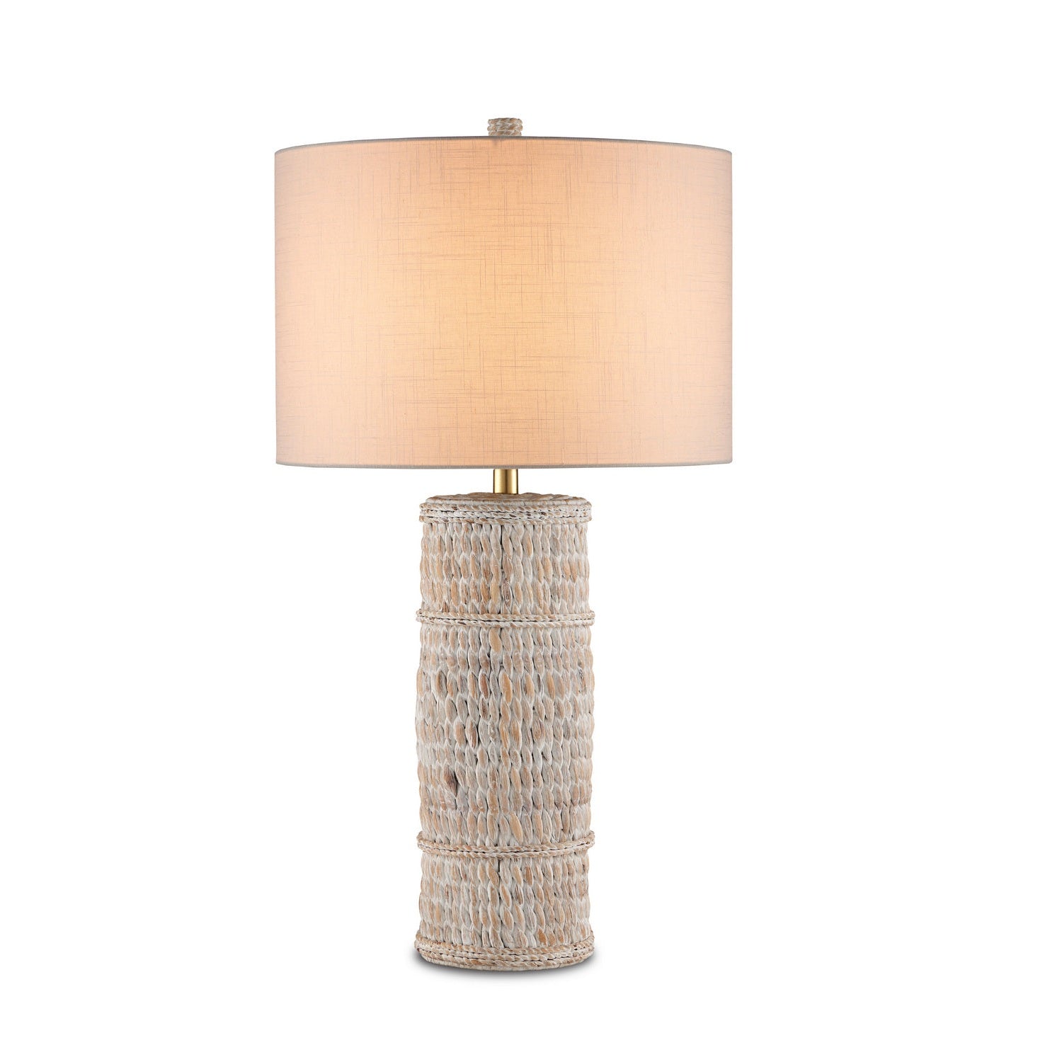 Currey and Company - 6000-0754 - One Light Table Lamp - Azores Collection - Whitewashed Water Hyacinth