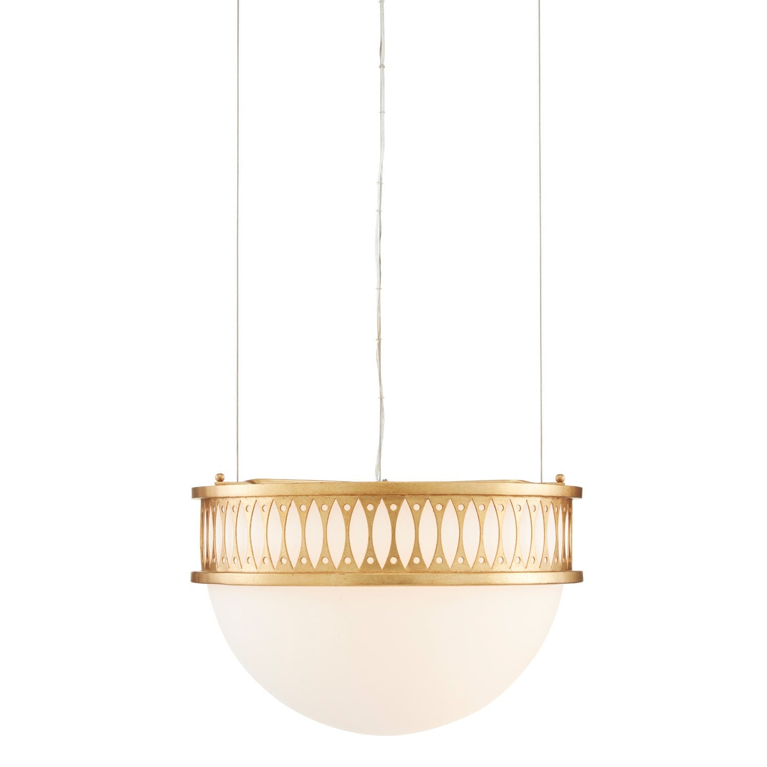 Currey and Company - 9000-0834 - One Light Pendant - Lola Collection - Contemporary Gold Leaf/Painted Contemporary Gold