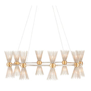 Currey and Company - 9000-0842 - 16 Light Chandelier - Novatude Collection - Contemporary Gold Leaf/Contemporary Silver Leaf