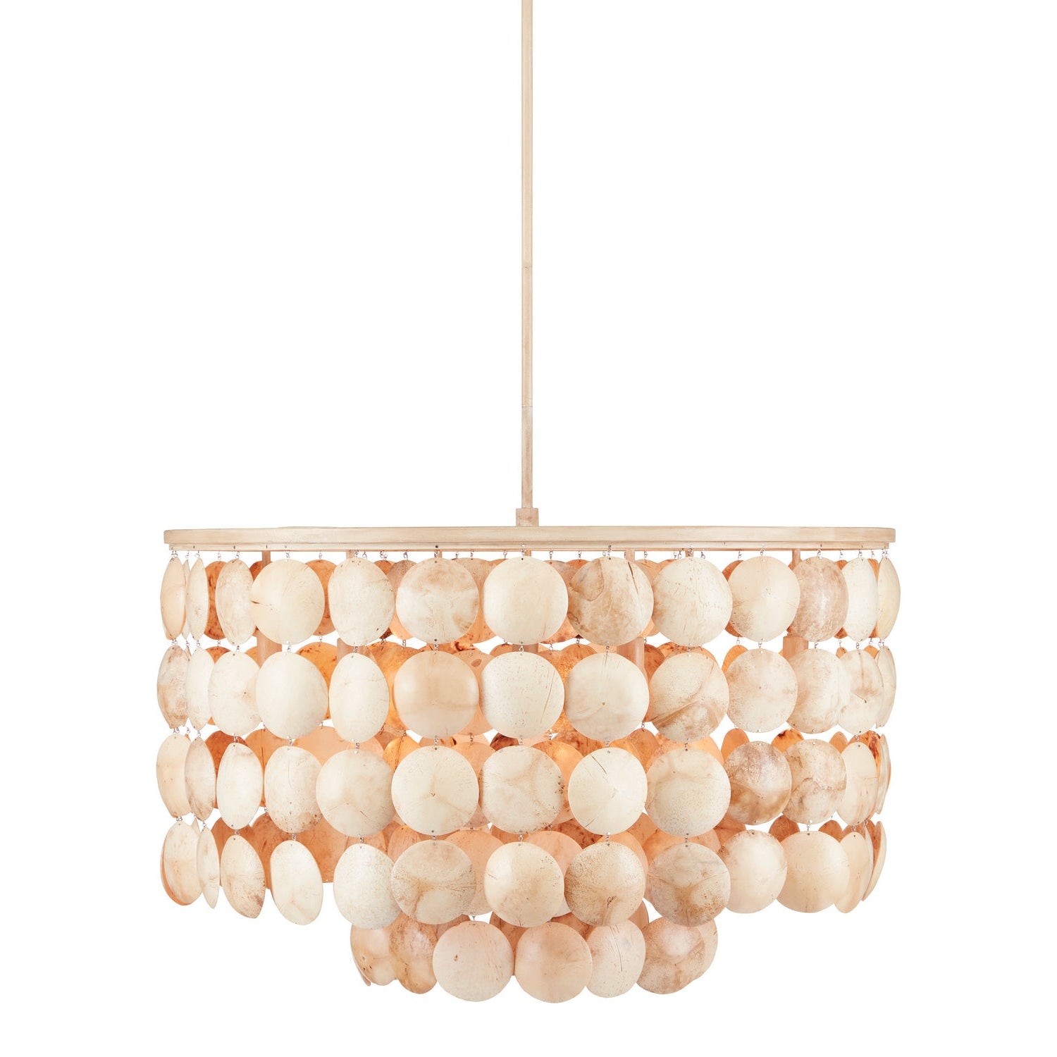 Currey and Company - 9000-0849 - Six Light Chandelier - Buko Collection - Coco Cream