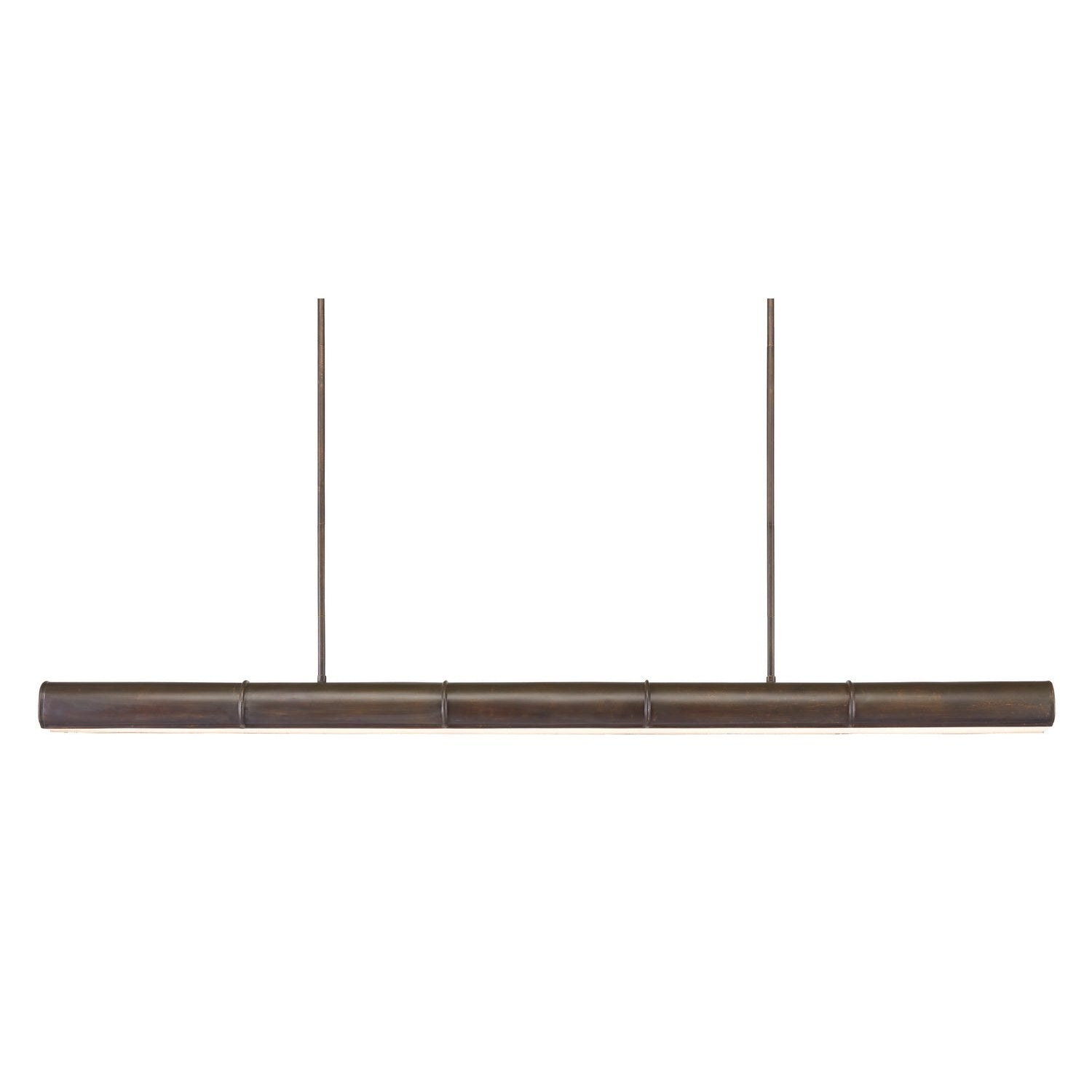 Currey and Company - 9000-0862 - Five Light Linear Chandelier - Lyon Collection - Bronze Verdigris/White