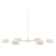 Currey and Company - 9000-0865 - Six Light Chandelier - Monreale Collection - White