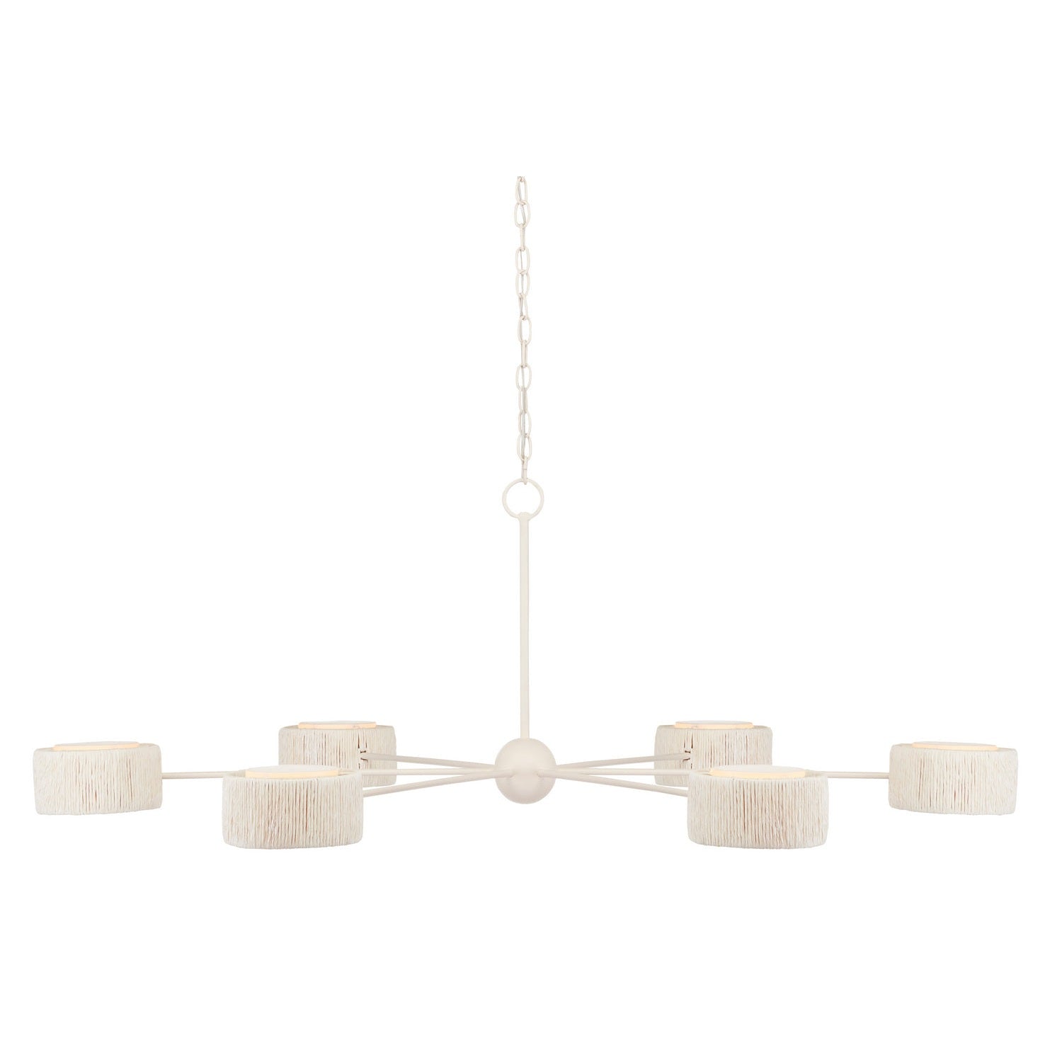 Currey and Company - 9000-0865 - Six Light Chandelier - Monreale Collection - White