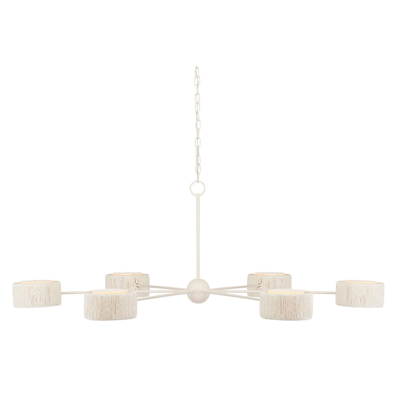 Currey and Company - 9000-0865 - Six Light Chandelier - Monreale Collection - White