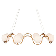 Currey and Company - 9000-0878 - Eight Light Chandelier - Equilibrium Brass Chandelier - Antique Brass/White
