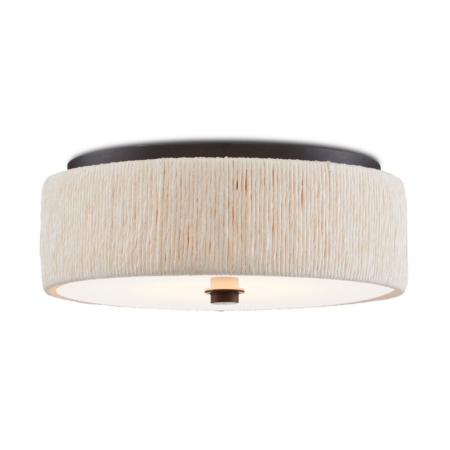 Currey and Company - 9999-0062 - One Light Flush Mount - Tyrone Flush Mount - Natural/Black