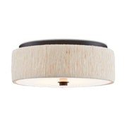 Currey and Company - 9999-0062 - One Light Flush Mount - Tyrone Flush Mount - Natural/Black