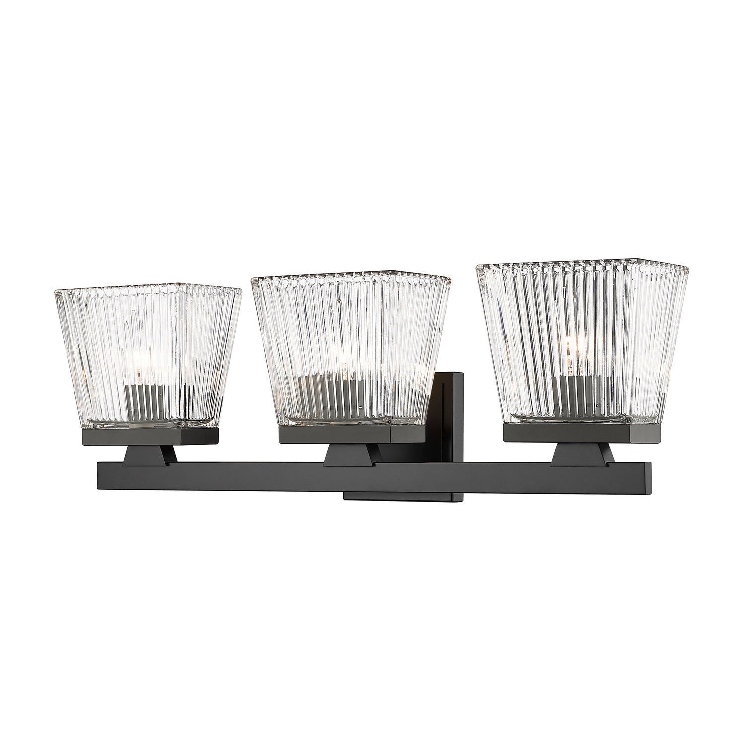 Z-Lite - 1936-3V-MB - Three Light Vanity - Astor - Matte Black