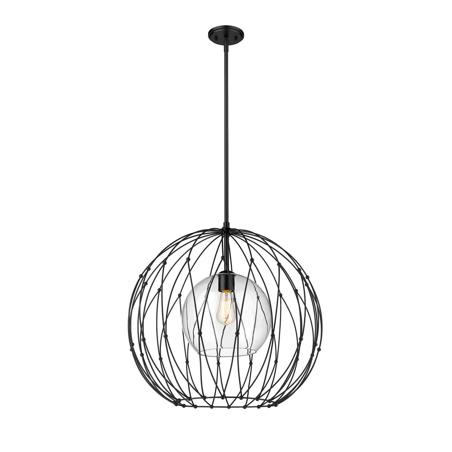 Z-Lite - 1940P24-MB - One Light Pendant - Elle - Matte Black