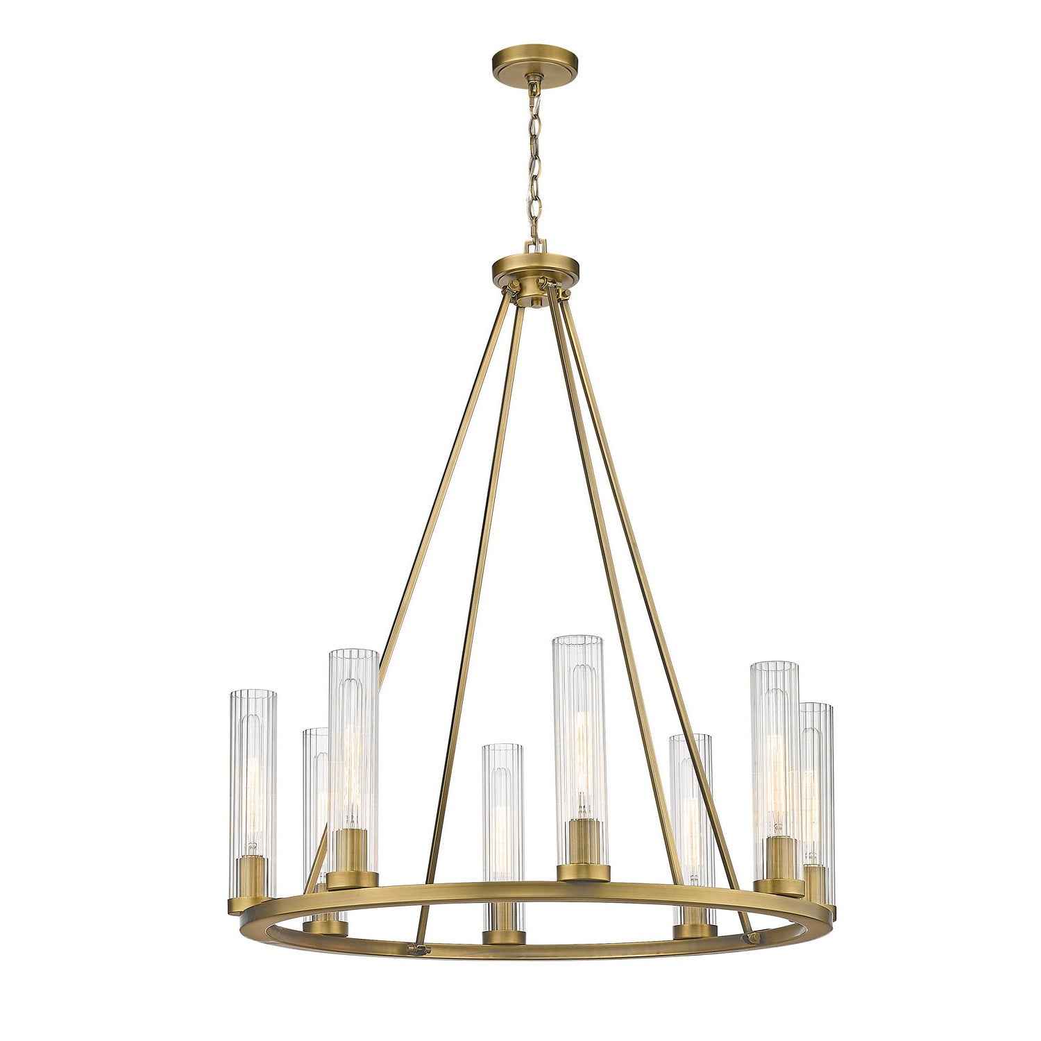 Z-Lite - 3031-8RB - Eight Light Chandelier - Beau - Rubbed Brass