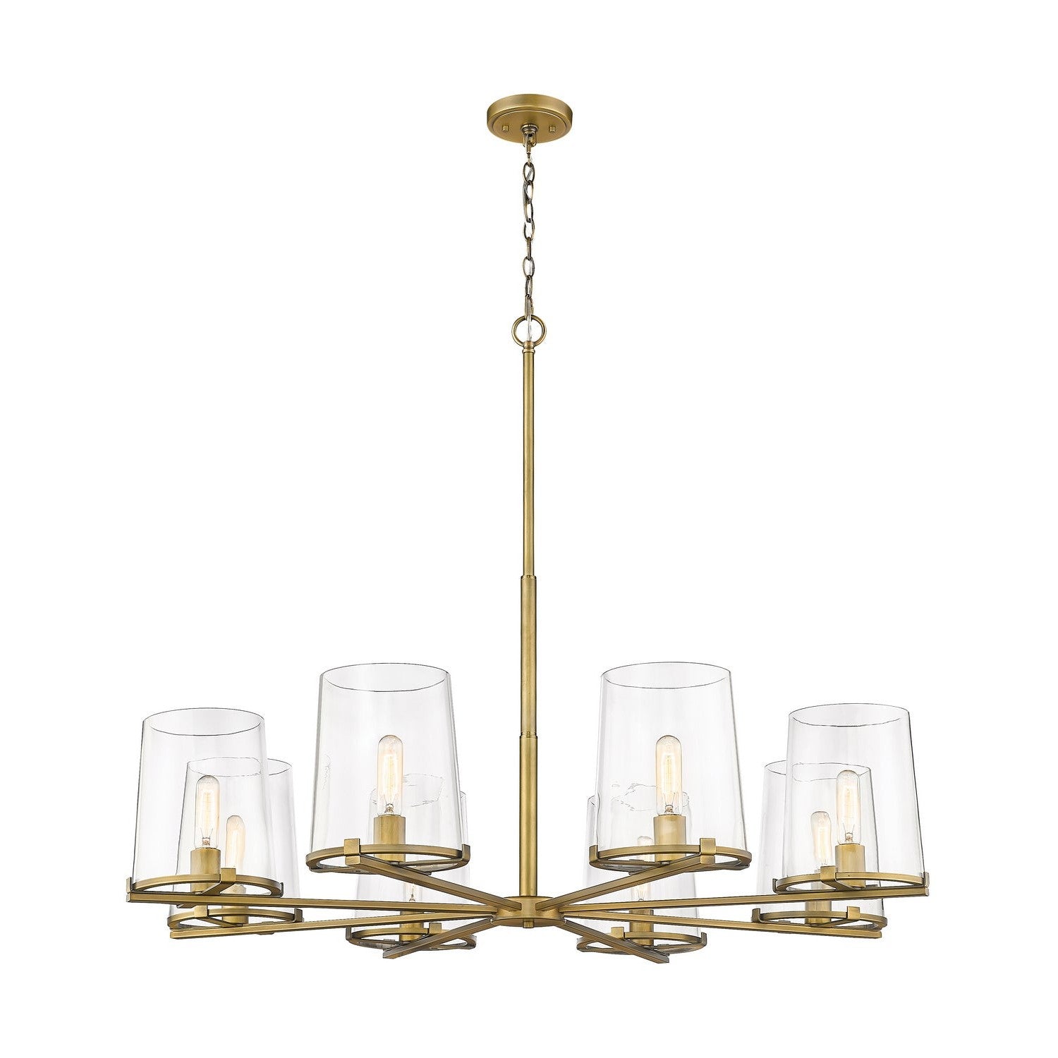 Z-Lite - 3032-8RB - Eight Light Chandelier - Callista - Rubbed Brass