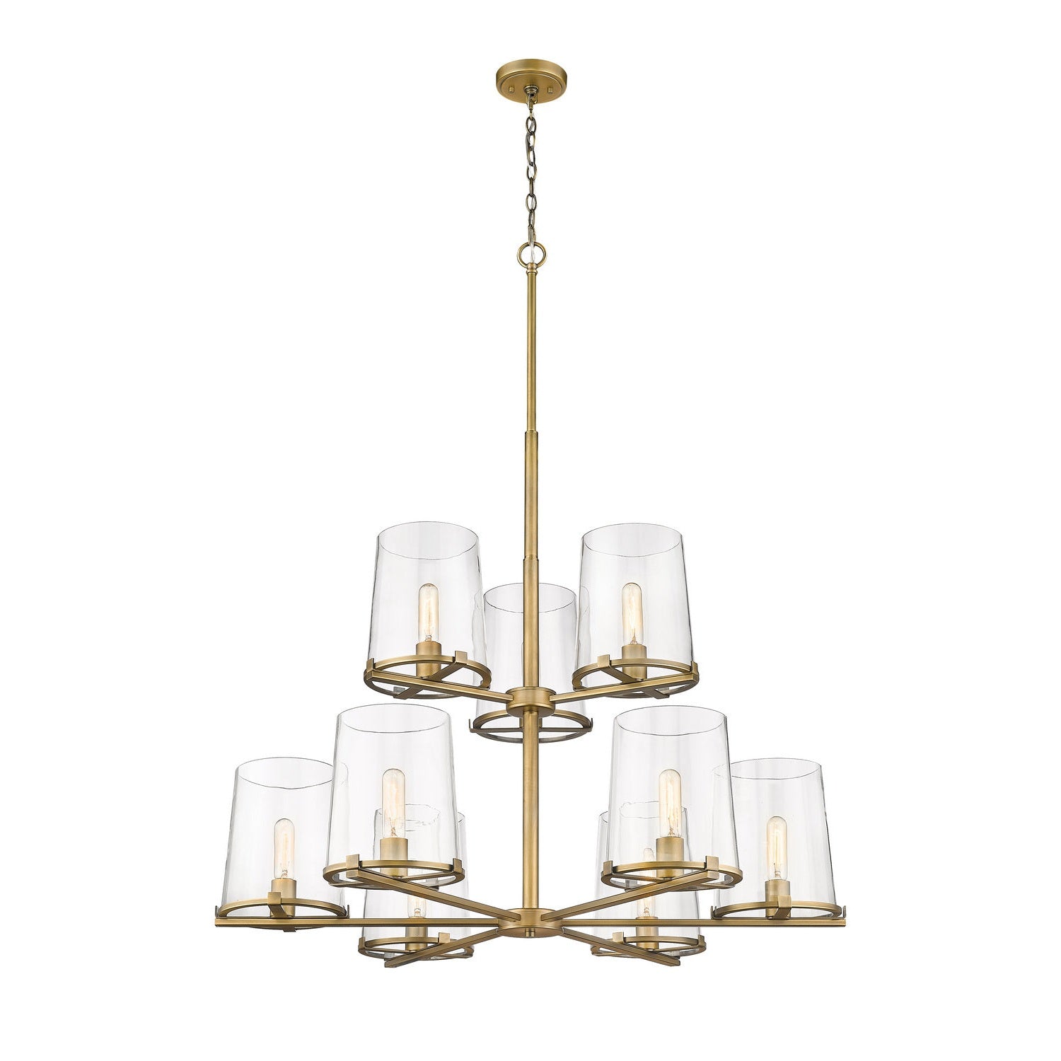 Z-Lite - 3032-9RB - Nine Light Chandelier - Callista - Rubbed Brass
