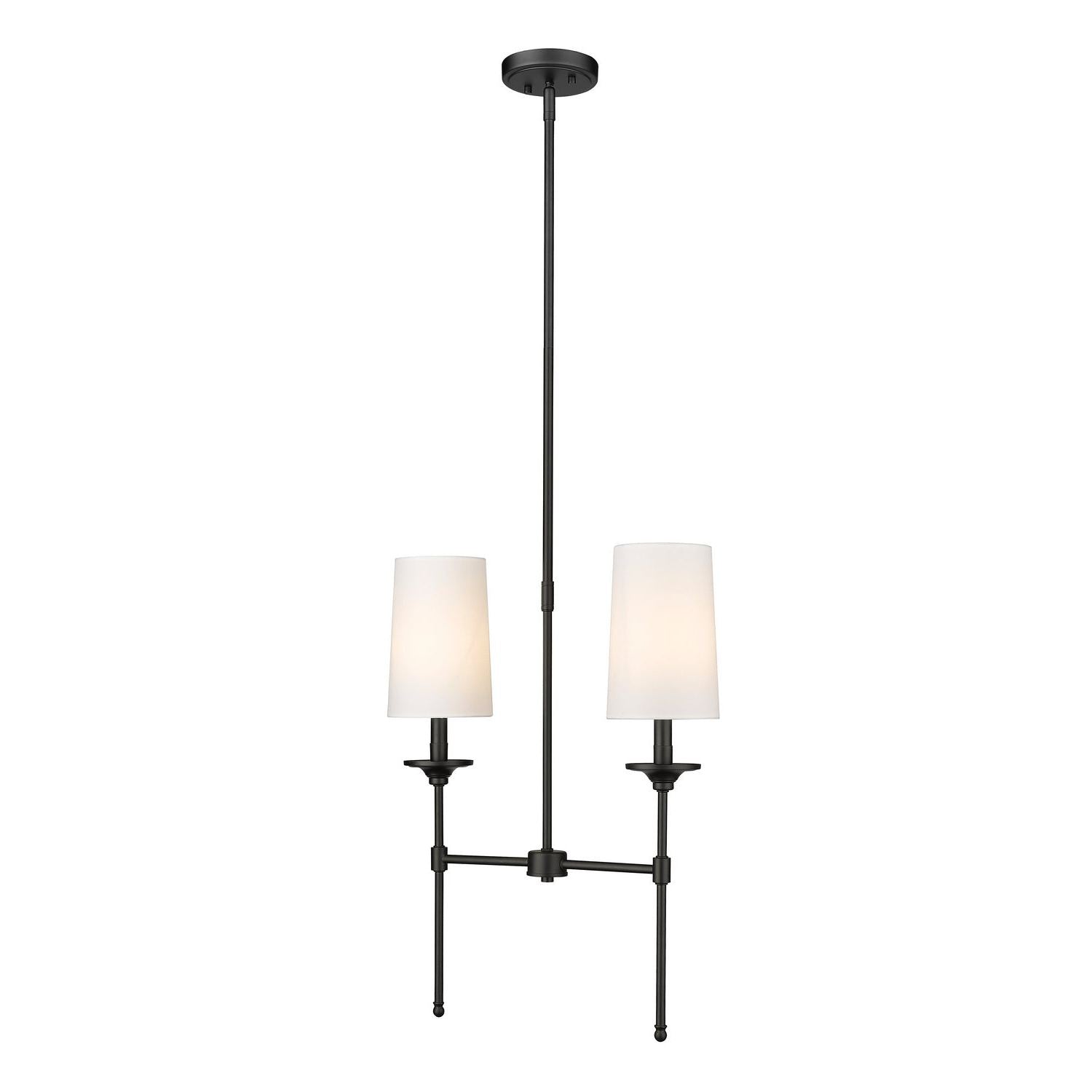 Z-Lite - 3033-2L-MB - Two Light Linear Chandelier - Emily - Matte Black