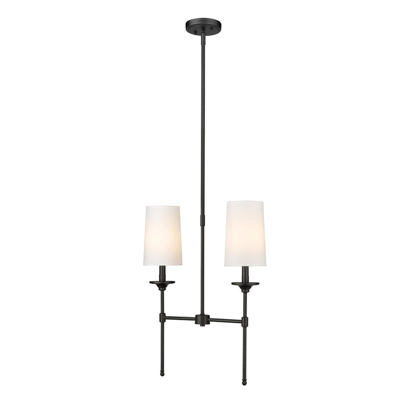Z-Lite - 3033-2L-MB - Two Light Linear Chandelier - Emily - Matte Black