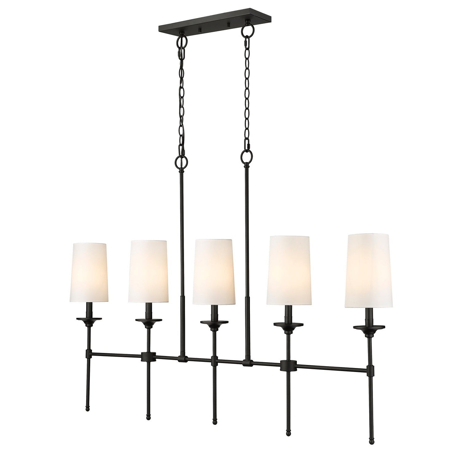 Z-Lite - 3033-5L-MB - Five Light Linear Chandelier - Emily - Matte Black