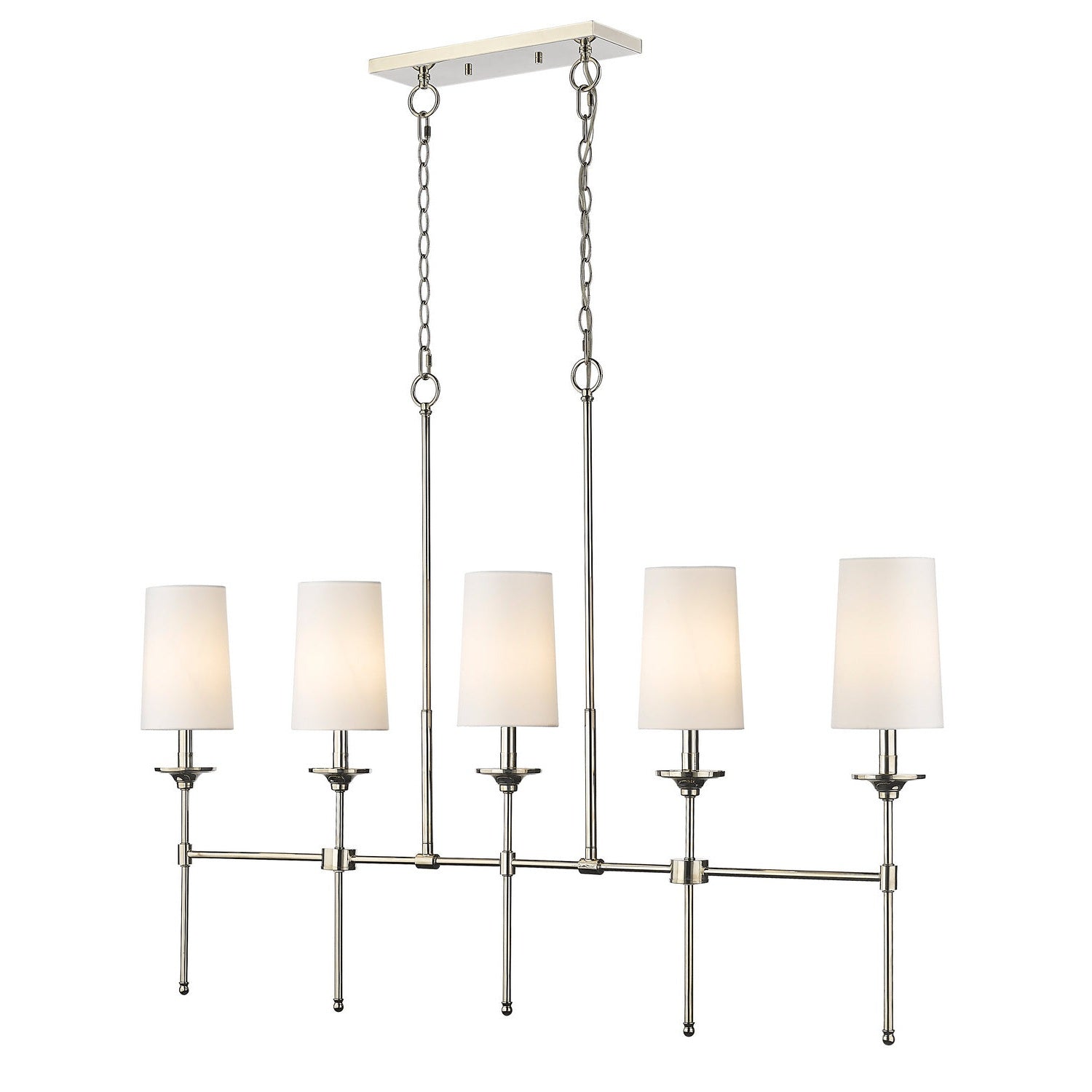 Z-Lite - 3033-5L-PN - Five Light Linear Chandelier - Emily - Polished Nickel