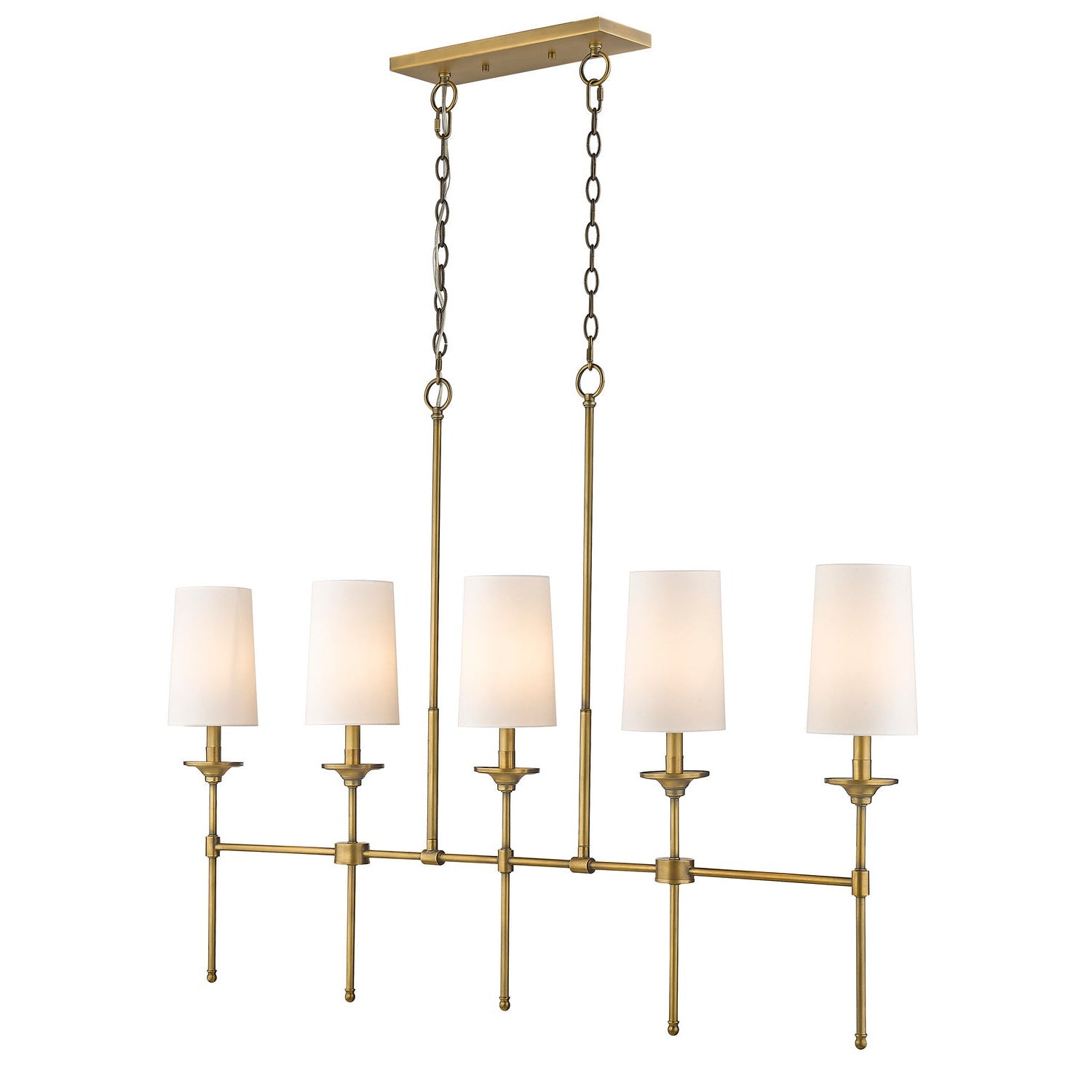 Z-Lite - 3033-5L-RB - Five Light Linear Chandelier - Emily - Rubbed Brass