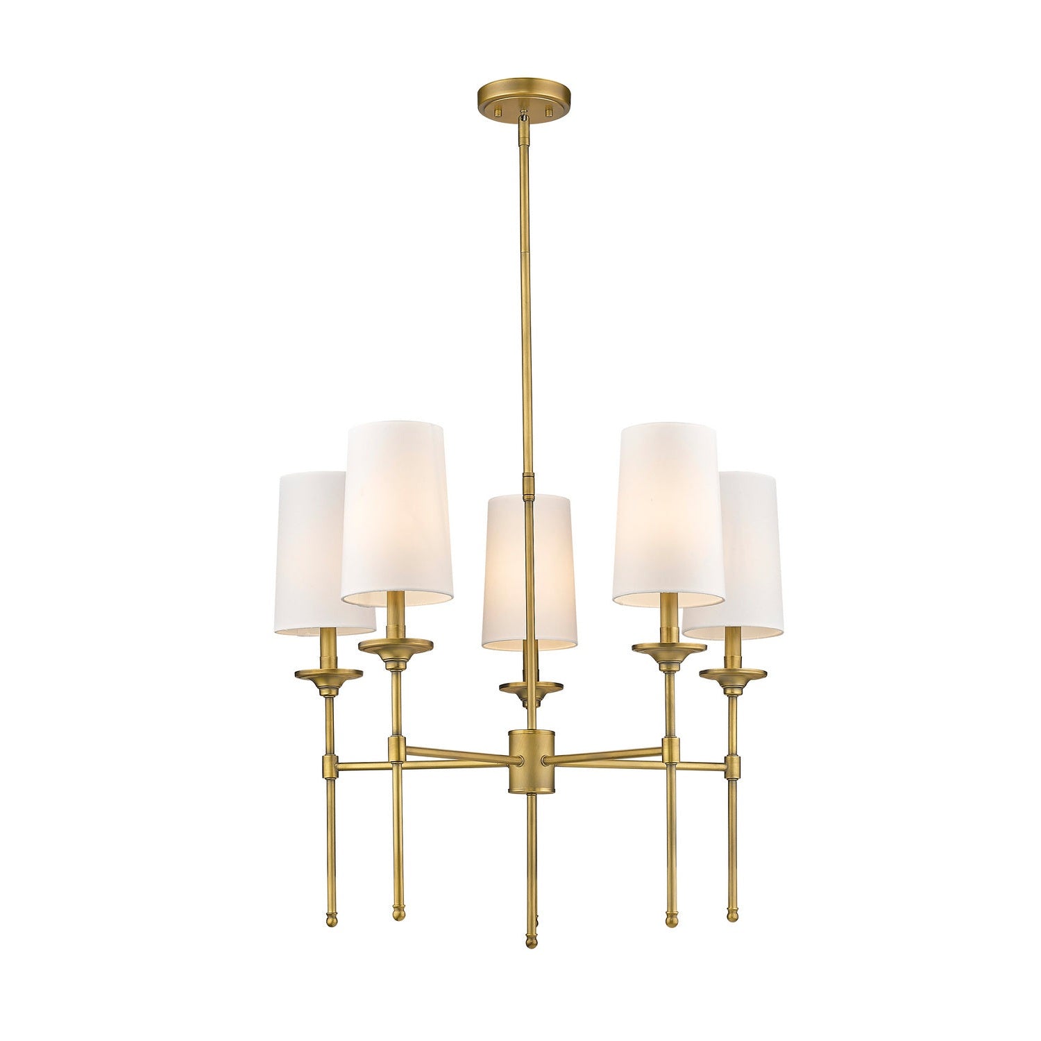 Z-Lite - 3033-5RB - Five Light Chandelier - Emily - Rubbed Brass