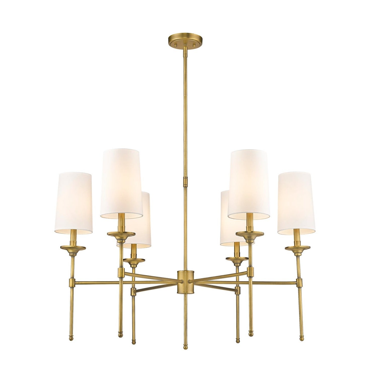 Z-Lite - 3033-6RB - Six Light Chandelier - Emily - Rubbed Brass