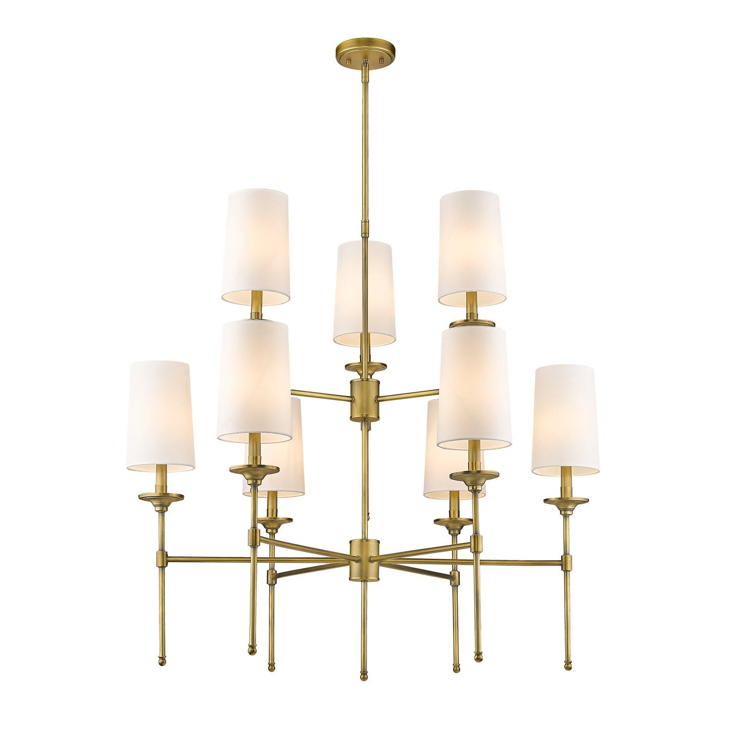 Z-Lite - 3033-9RB - Nine Light Chandelier - Emily - Rubbed Brass