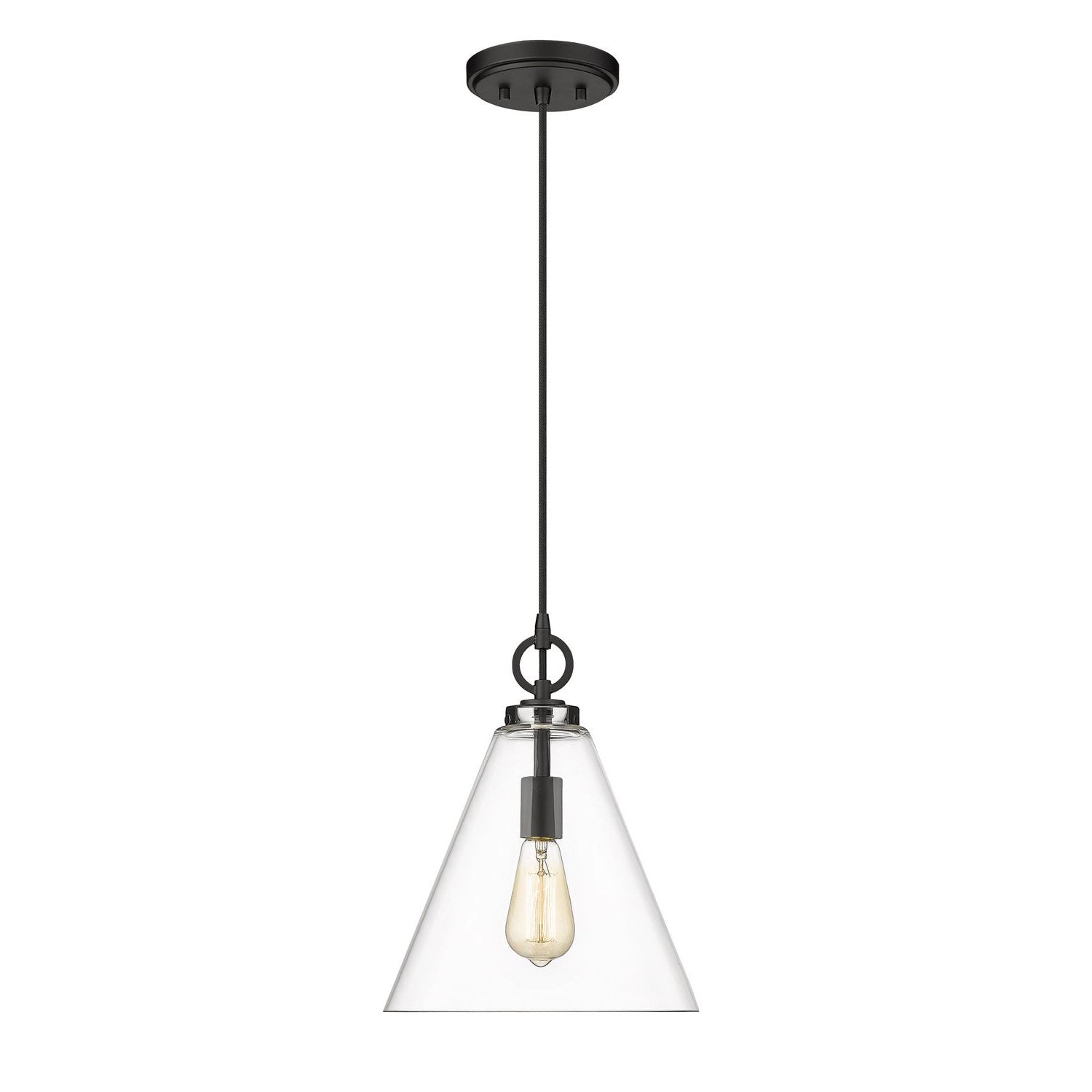 Z-Lite - 3034P11-MB - One Light Pendant - Harper - Matte Black