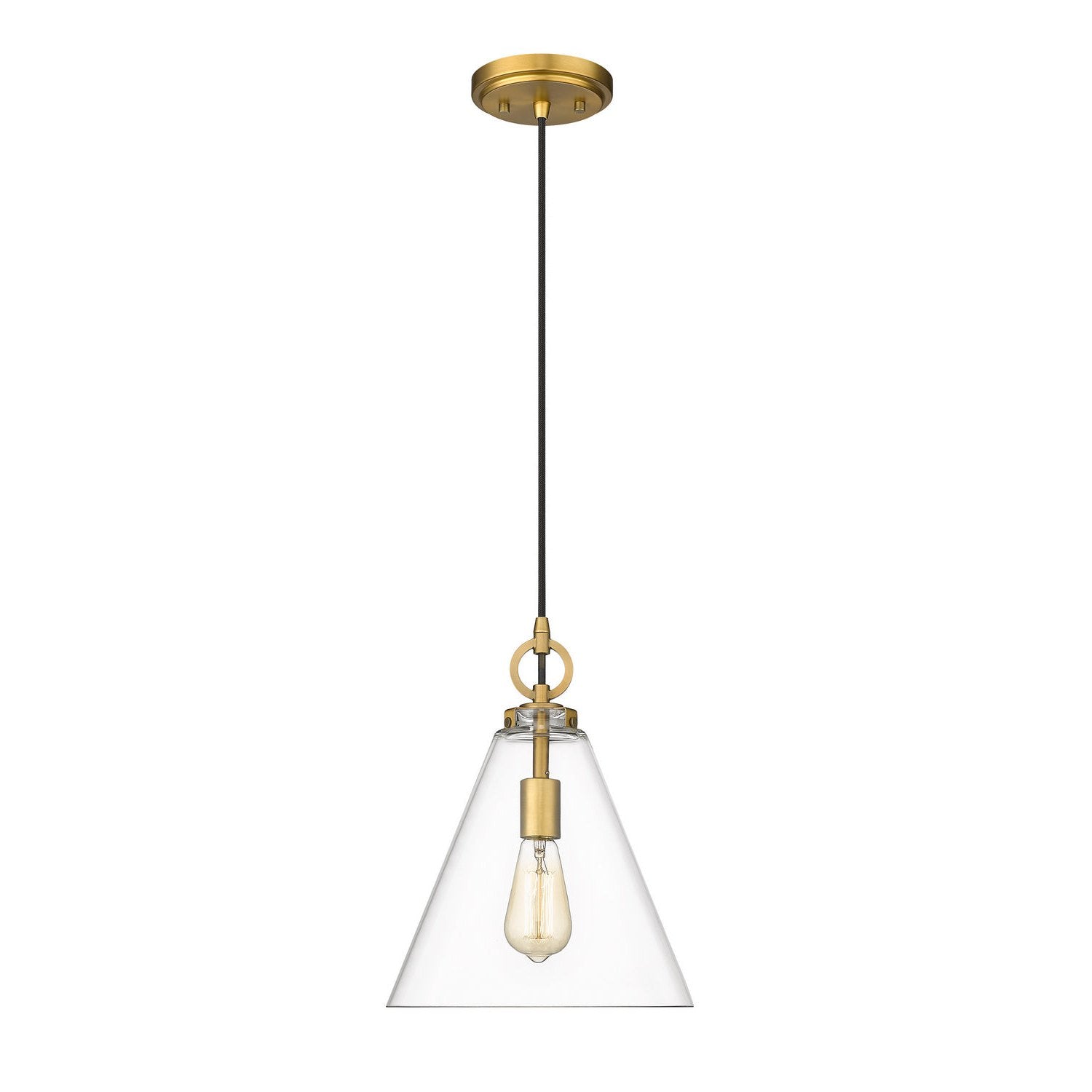 Z-Lite - 3034P11-RB - One Light Pendant - Harper - Rubbed Brass
