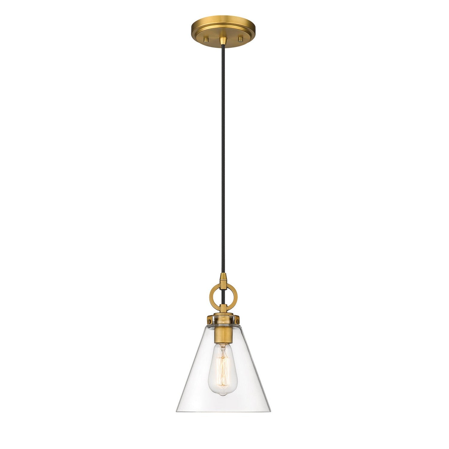 Z-Lite - 3034P8-RB - One Light Pendant - Harper - Rubbed Brass