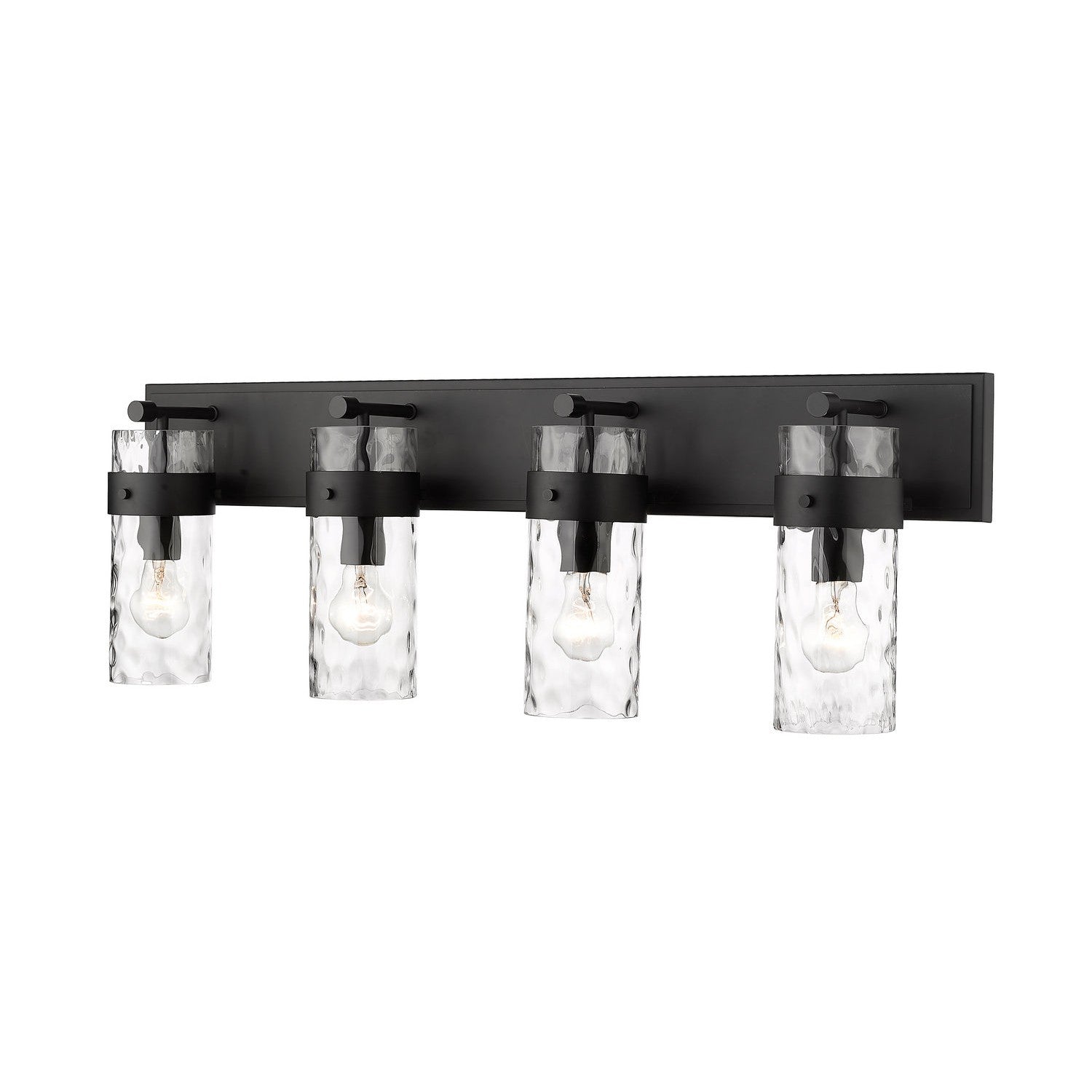 Z-Lite - 3035-4V-MB - Four Light Vanity - Fontaine - Matte Black