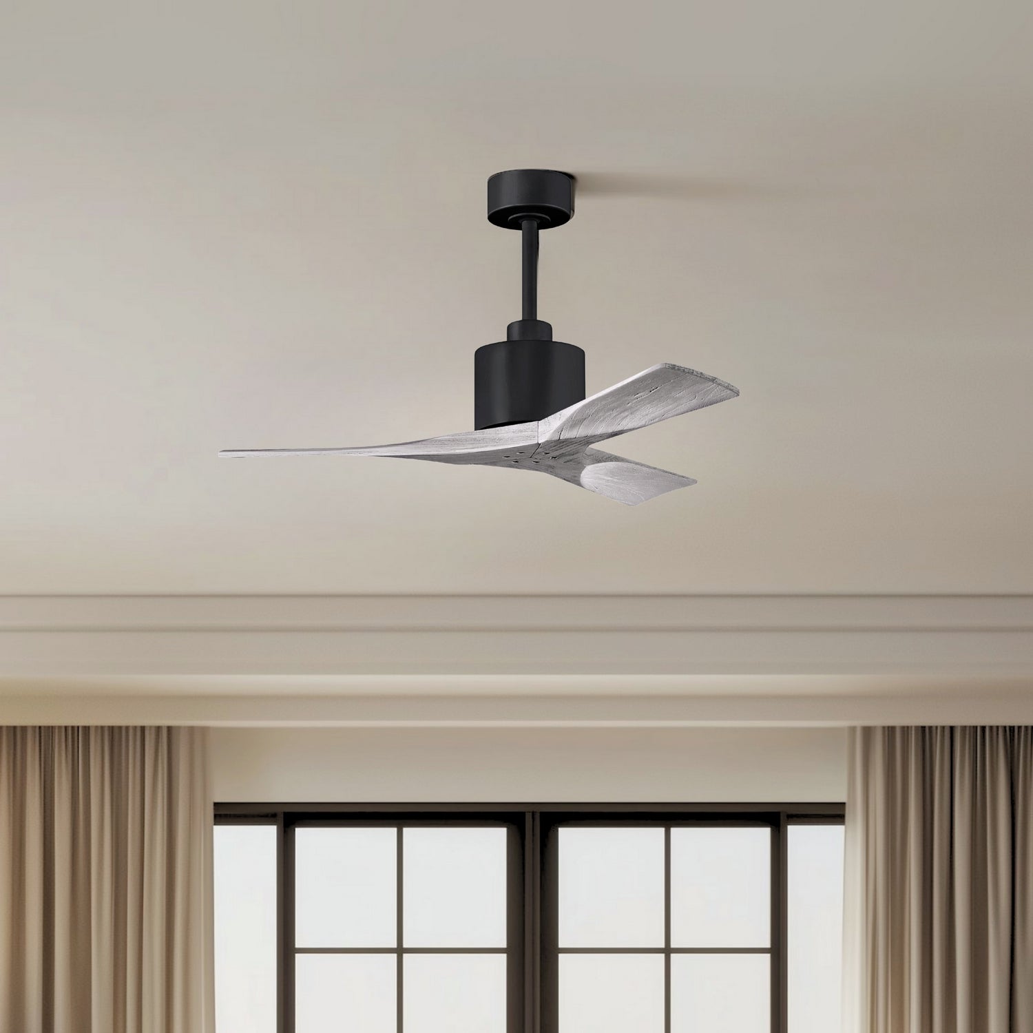 Matthews Fan Company - NK-BK-BW-42 - 42"Ceiling Fan - Nan - Matte Black