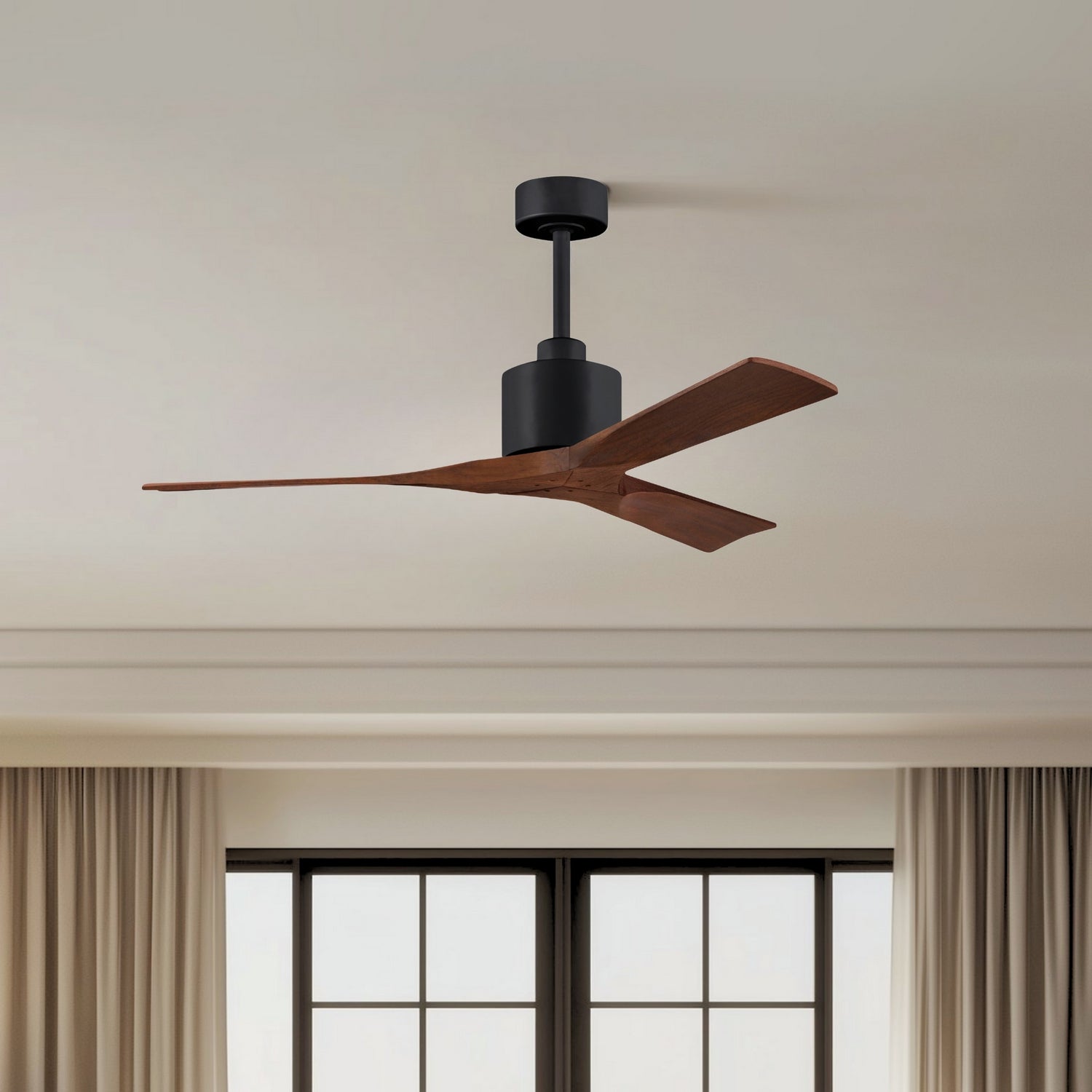 Matthews Fan Company - NK-BK-WA-52 - 52"Ceiling Fan - Nan - Matte Black