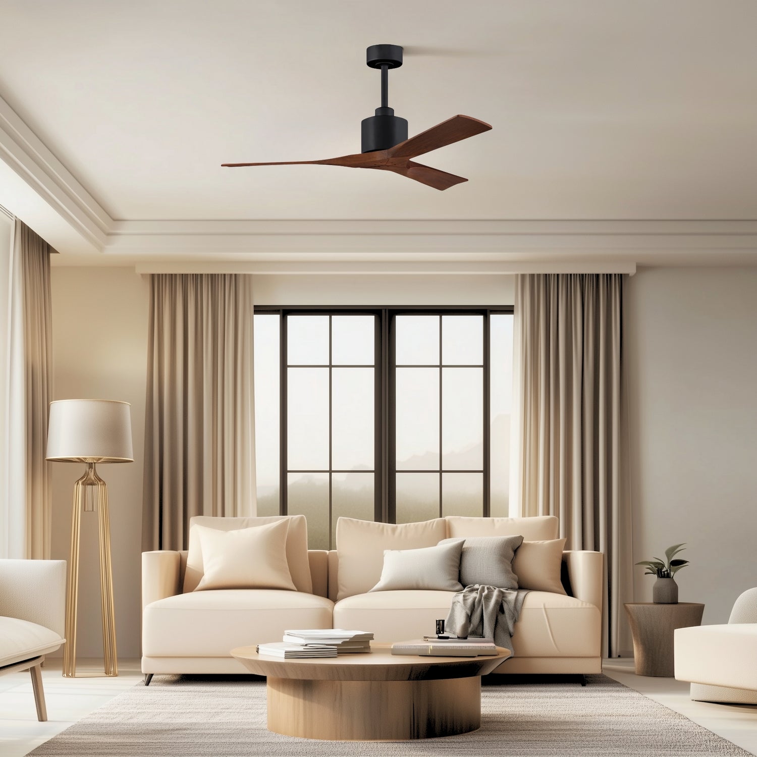 Matthews Fan Company - NK-BK-WA-52 - 52"Ceiling Fan - Nan - Matte Black