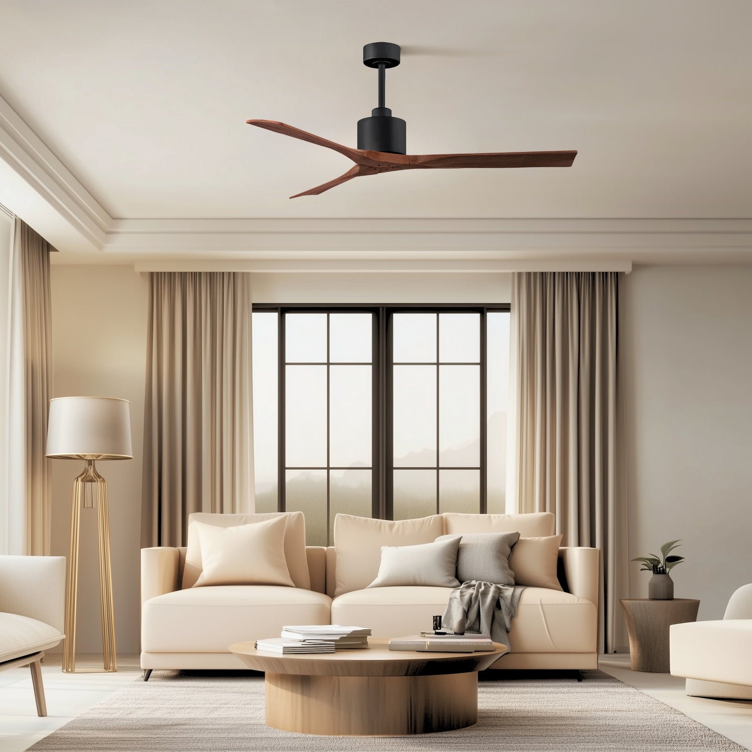 Matthews Fan Company - NK-BK-WA-60 - 60"Ceiling Fan - Nan - Matte Black