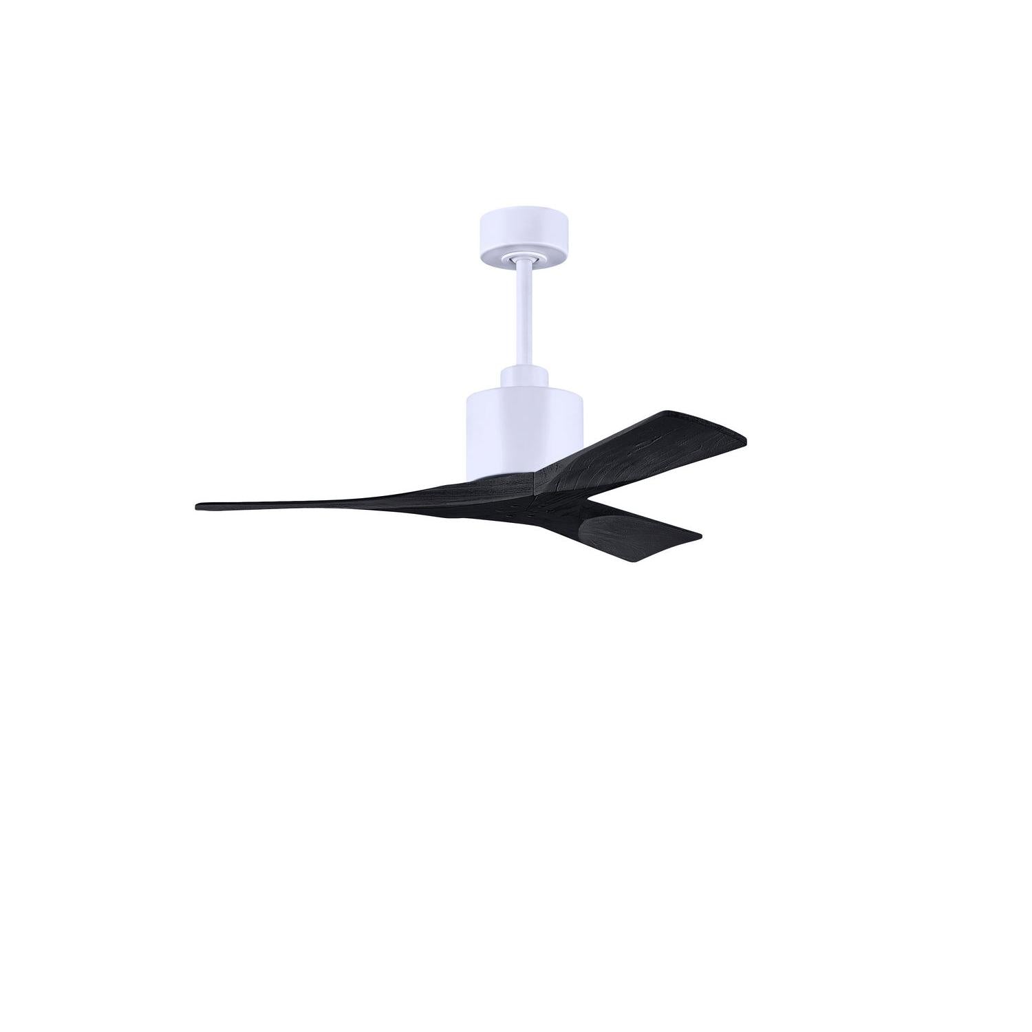 Matthews Fan Company - NK-MWH-BK-42 - 42"Ceiling Fan - Nan - Matte White