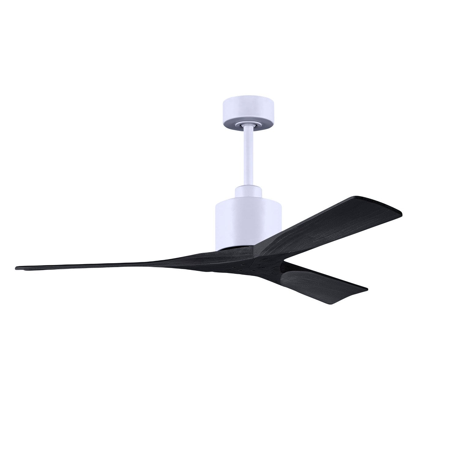Matthews Fan Company - NK-MWH-BK-52 - 52"Ceiling Fan - Nan - Matte White