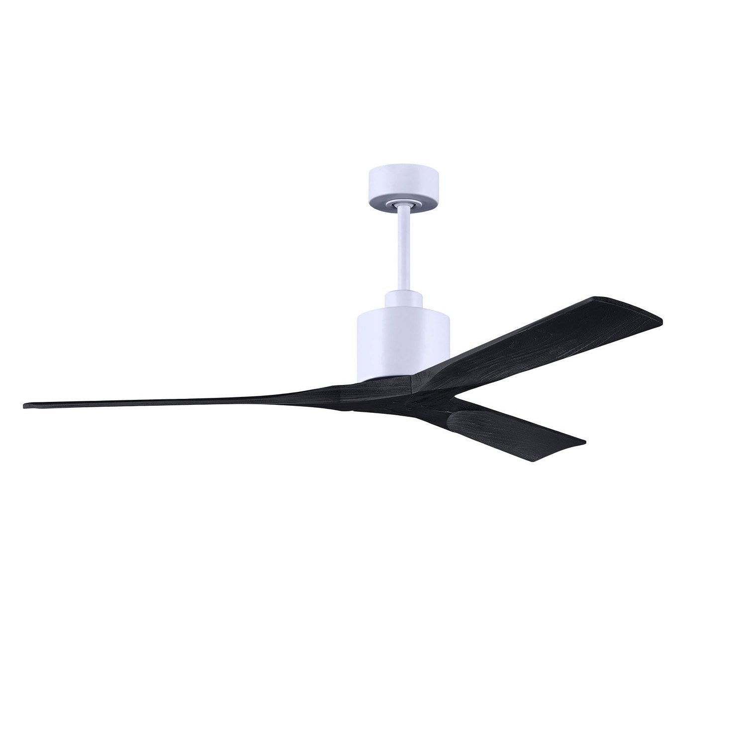 Matthews Fan Company - NK-MWH-BK-60 - 60"Ceiling Fan - Nan - Matte White
