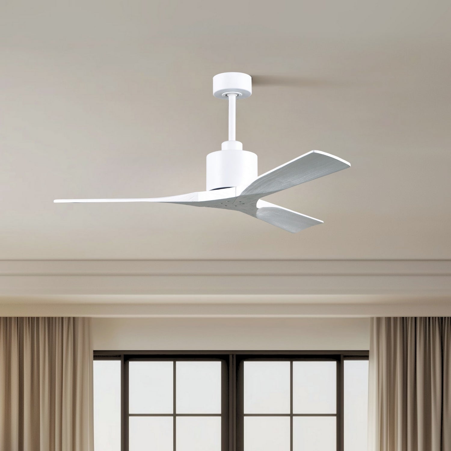 Matthews Fan Company - NK-MWH-MWH-52 - 52"Ceiling Fan - Nan - Matte White