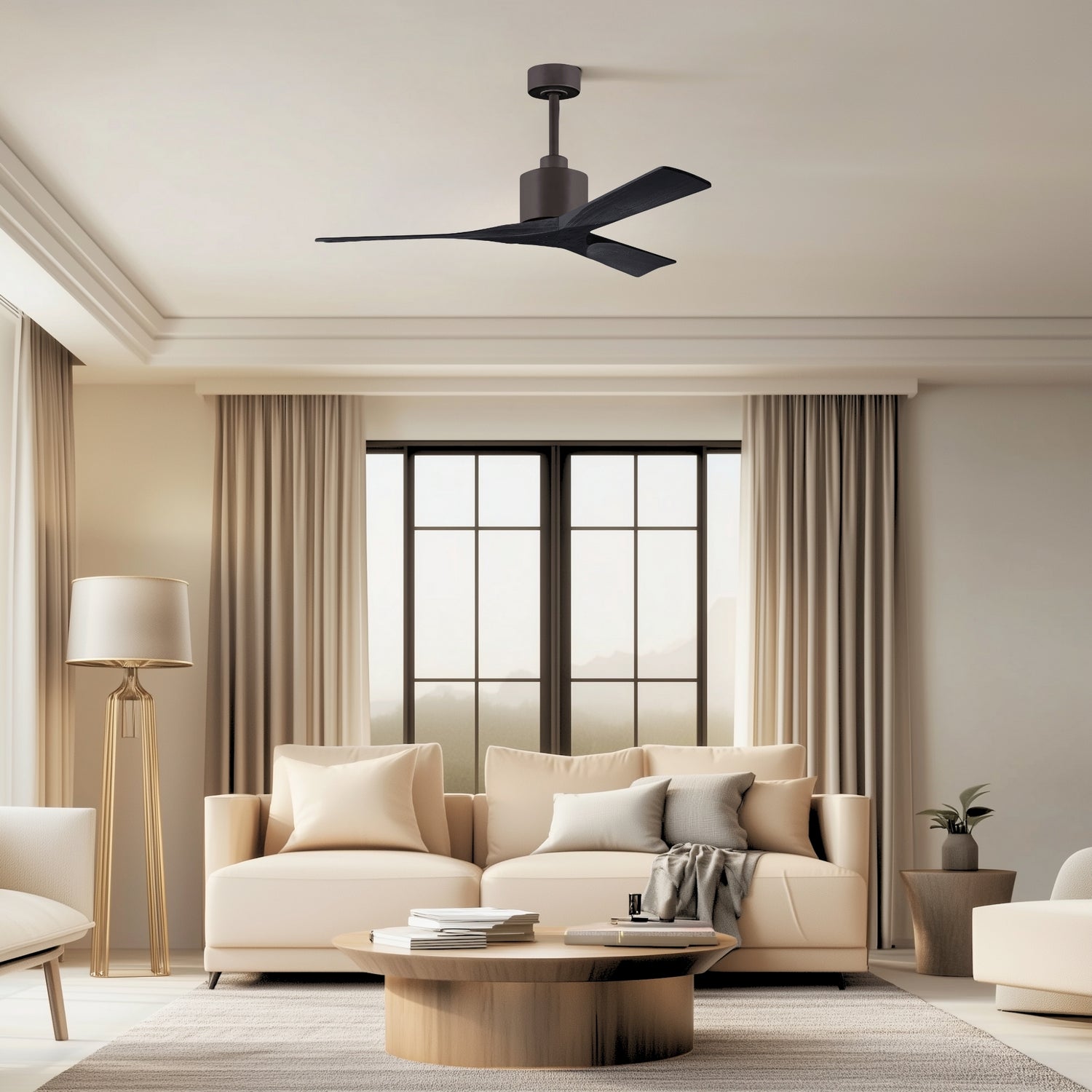 Matthews Fan Company - NK-TB-BK-52 - 52"Ceiling Fan - Nan - Textured Bronze