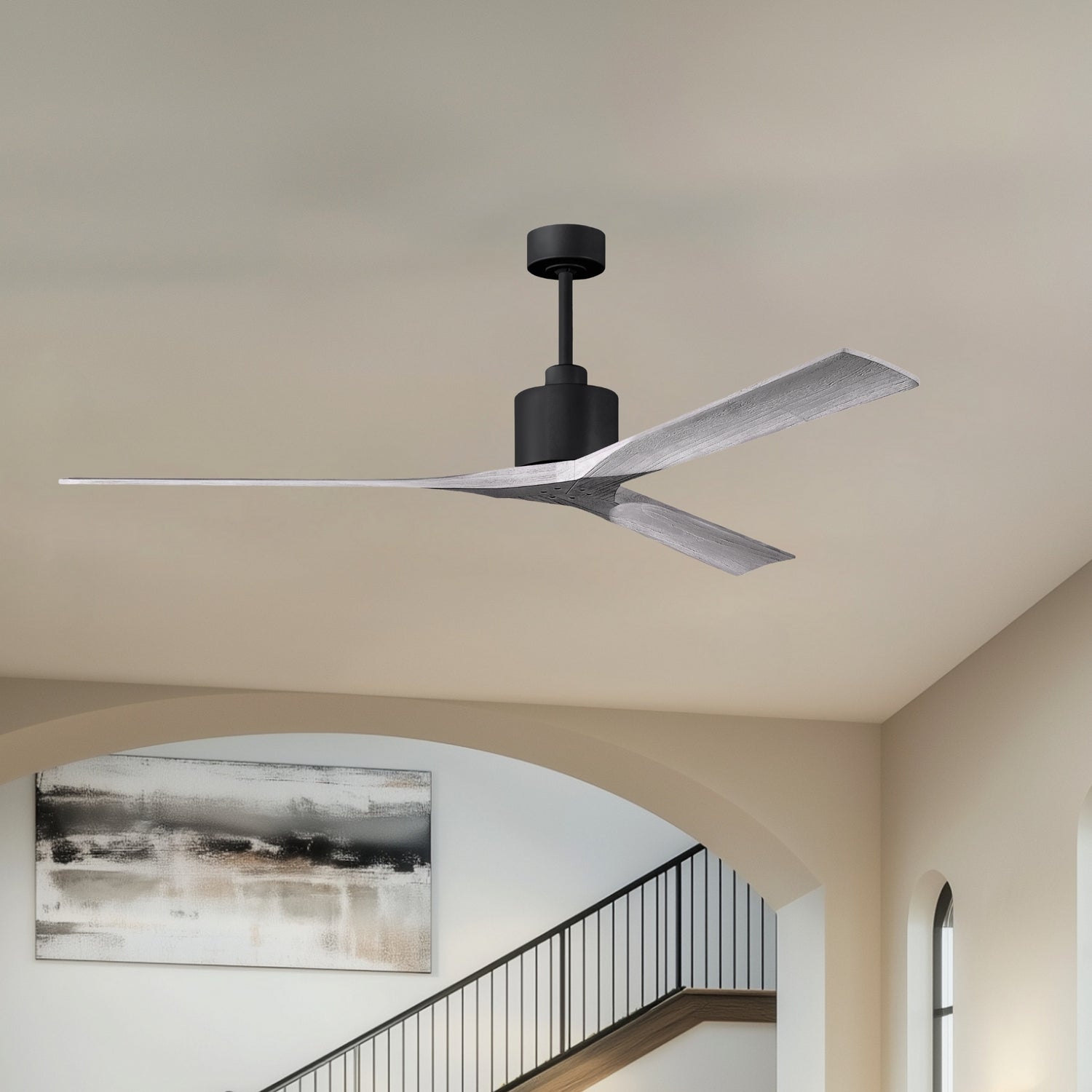Matthews Fan Company - NKXL-BK-BW-72 - 72"Ceiling Fan - Nan XL - Matte Black