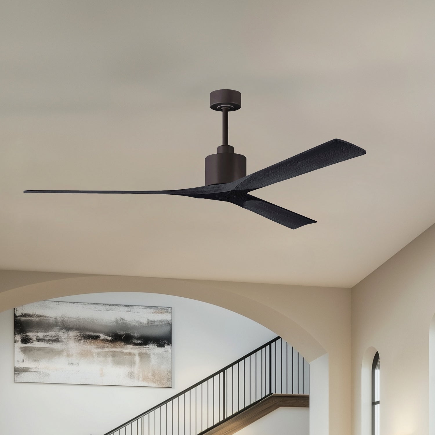 Matthews Fan Company - NKXL-TB-BK-72 - 72"Ceiling Fan - Nan XL - Textured Bronze