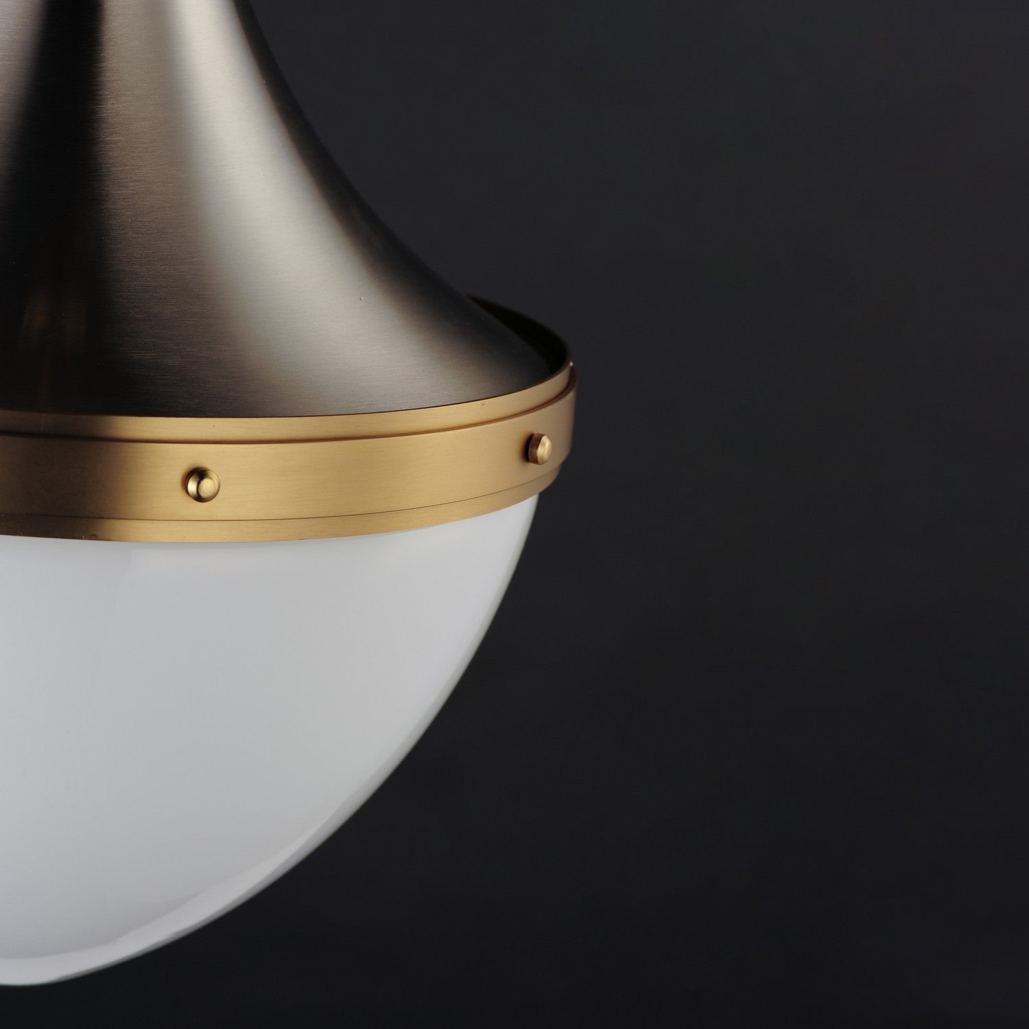 Maxim - 10386WTSNSBR - One Light Pendant - Conrad - Satin Nickel / Satin Brass