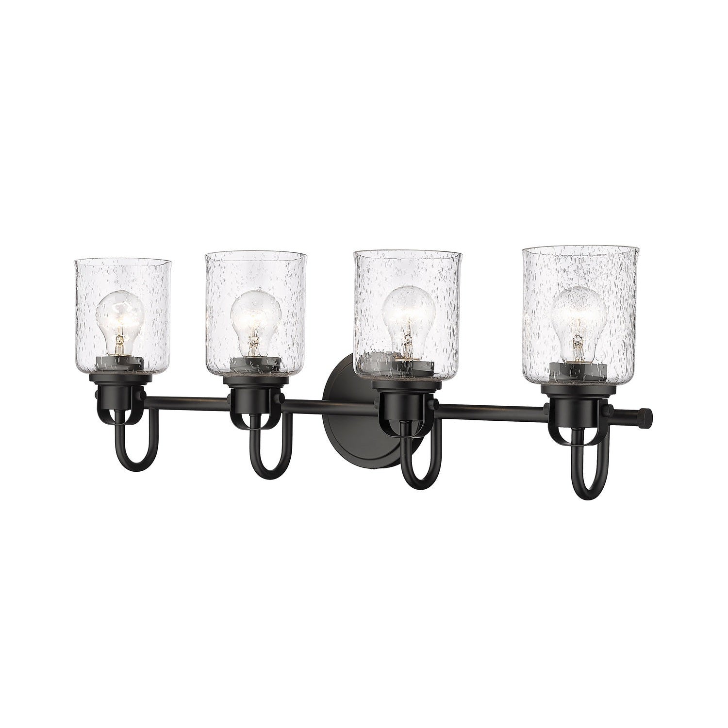 Z-Lite - 340-4V-MB - Four Light Vanity - Kinsley - Matte Black