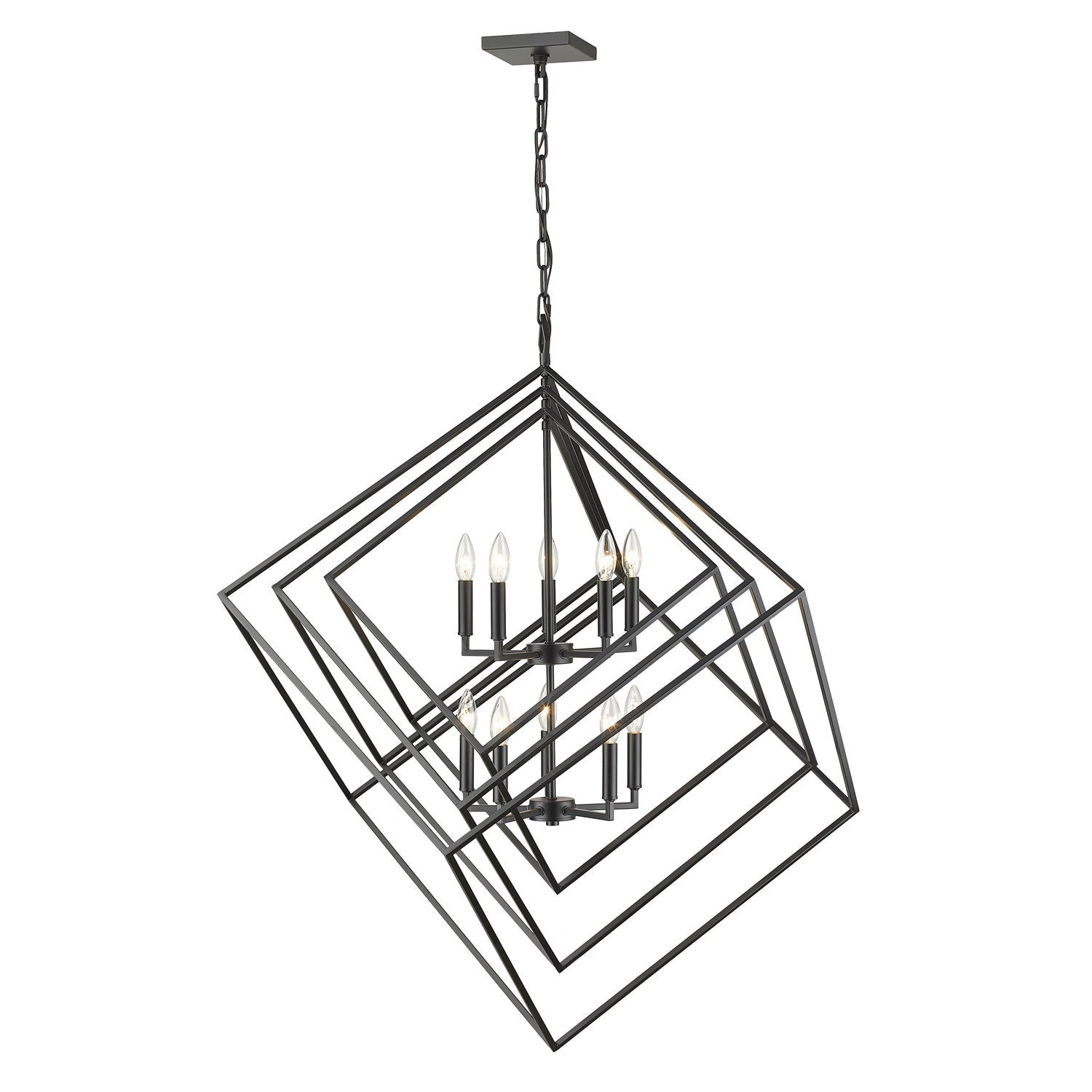 Z-Lite - 457-10MB - Ten Light Chandelier - Euclid - Matte Black