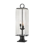 Z-Lite - 592PHBR-533PM-BK - Three Light Outdoor Pier Mounted Fixture - Sana - Black