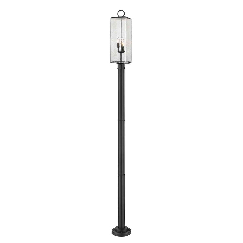 Z-Lite - 592PHBR-567P-BK - Three Light Outdoor Post Mounted Fixture - Sana - Black