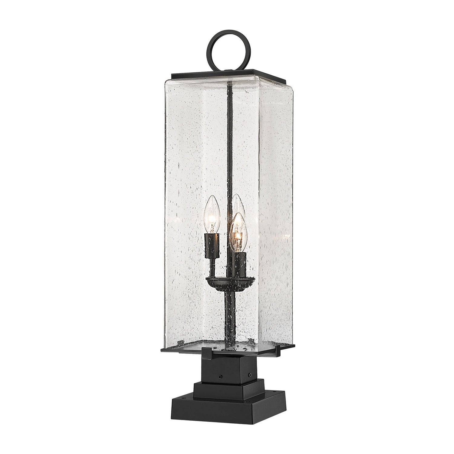 Z-Lite - 592PHBS-SQPM-BK - Three Light Outdoor Pier Mounted Fixture - Sana - Black