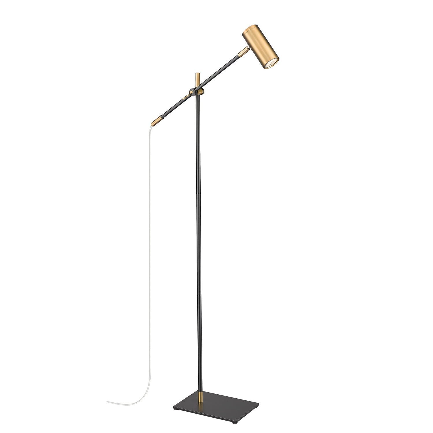 Z-Lite - 814FL-MB-OBR - One Light Floor Lamp - Calumet - Matte Black + Olde Brass