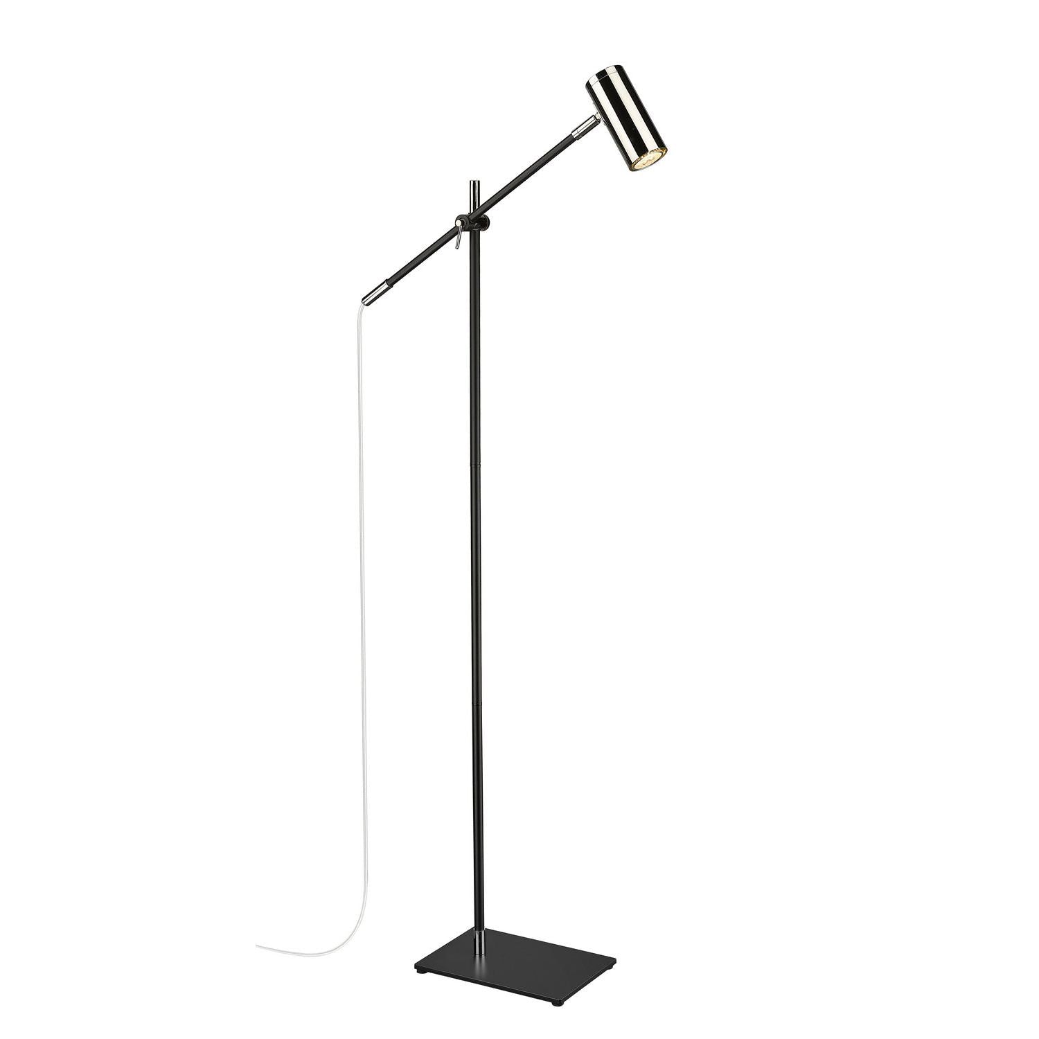 Z-Lite - 814FL-MB-PN - One Light Floor Lamp - Calumet - Matte Black + Polished Nickel
